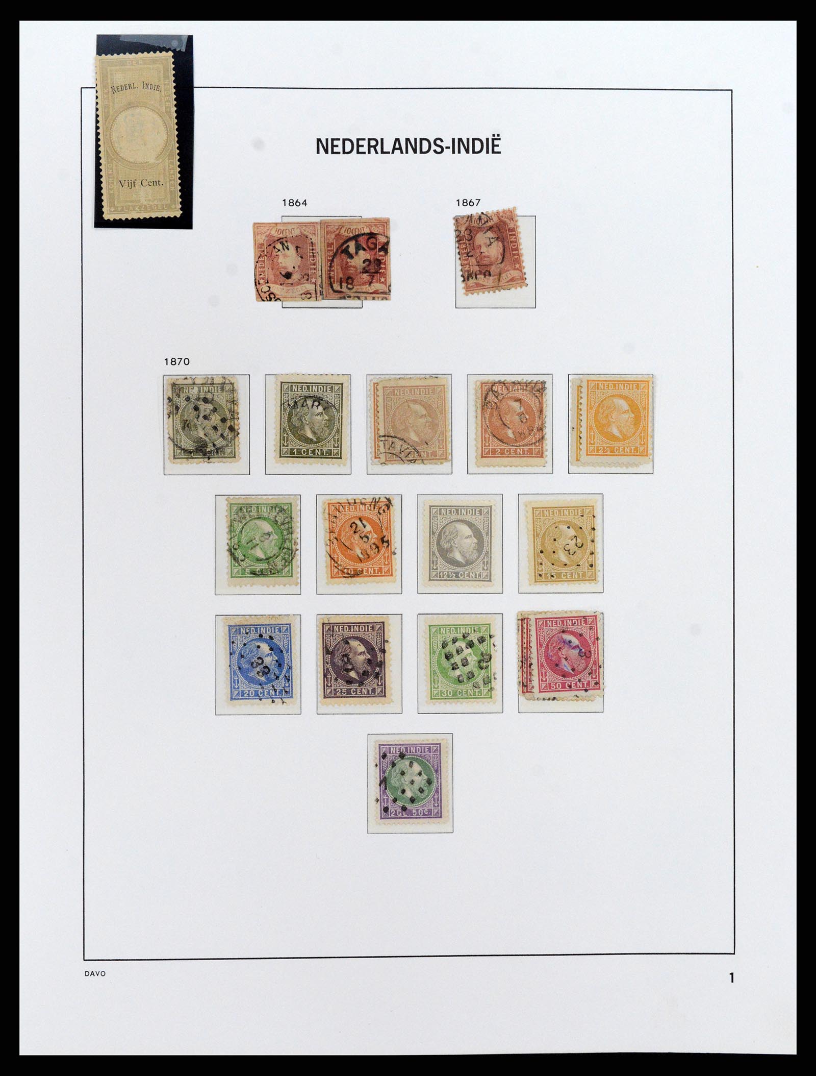 37842 001 - Postzegelverzameling 37842 Nederlands Indië 1864-1948.