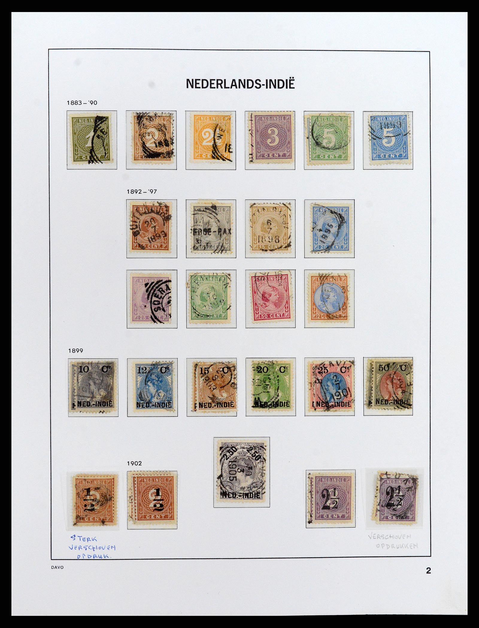 37842 002 - Postzegelverzameling 37842 Nederlands Indië 1864-1948.