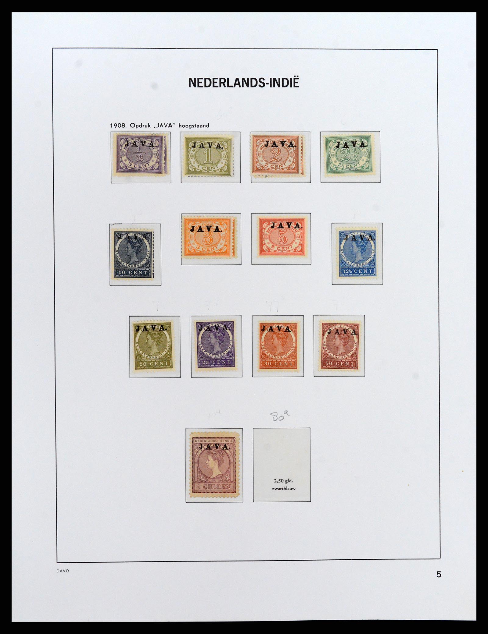 37842 005 - Postzegelverzameling 37842 Nederlands Indië 1864-1948.