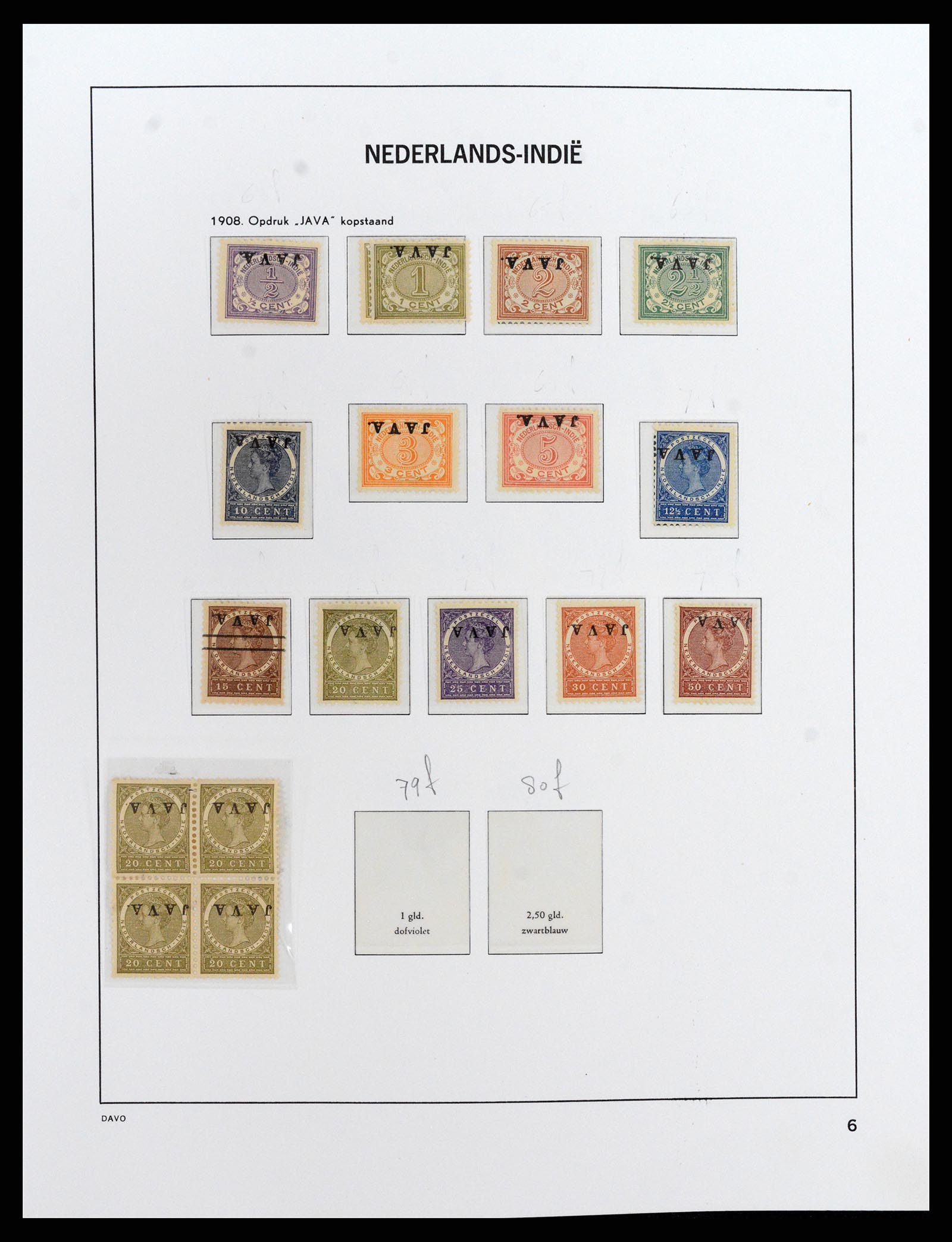 37842 006 - Postzegelverzameling 37842 Nederlands Indië 1864-1948.