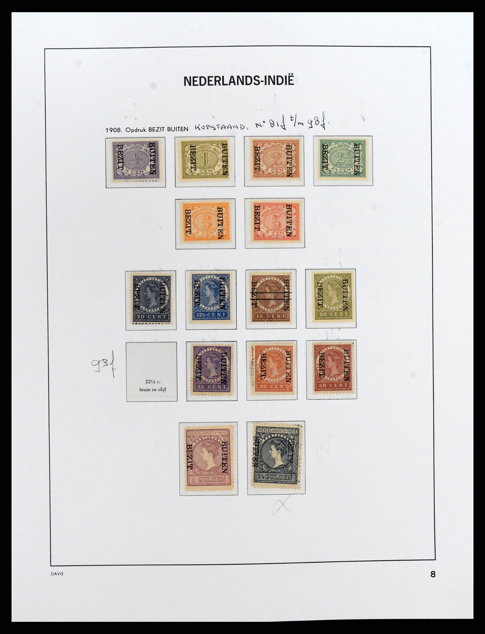 37842 008 - Postzegelverzameling 37842 Nederlands Indië 1864-1948.
