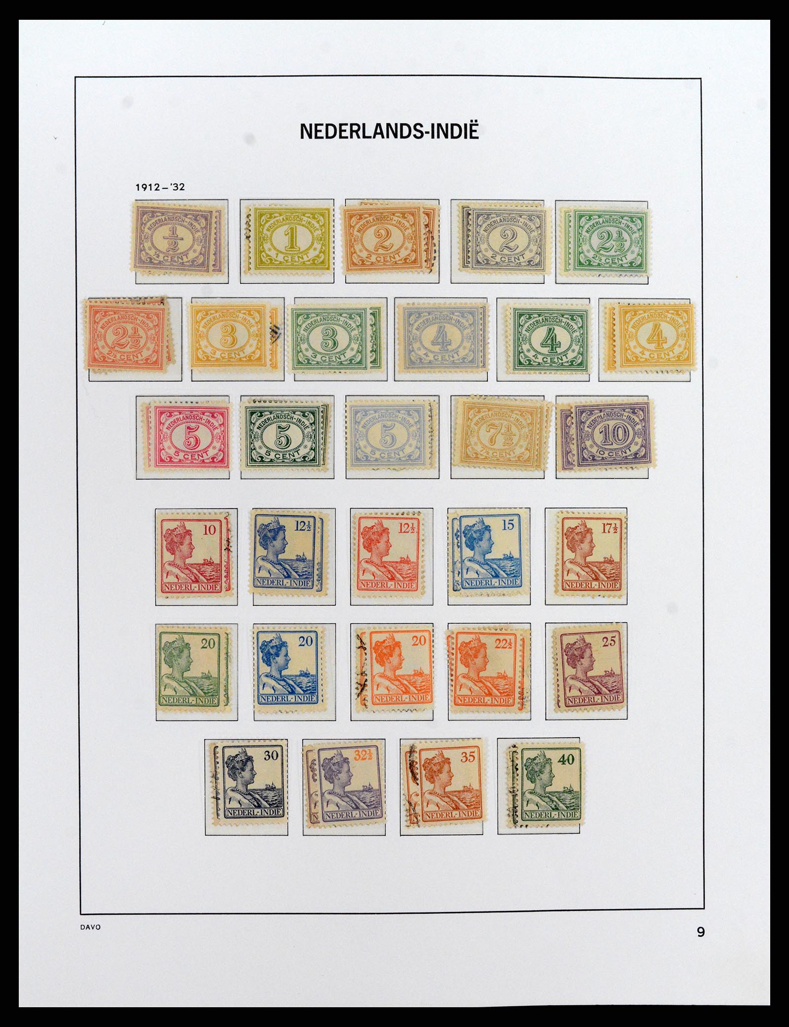 37842 009 - Postzegelverzameling 37842 Nederlands Indië 1864-1948.