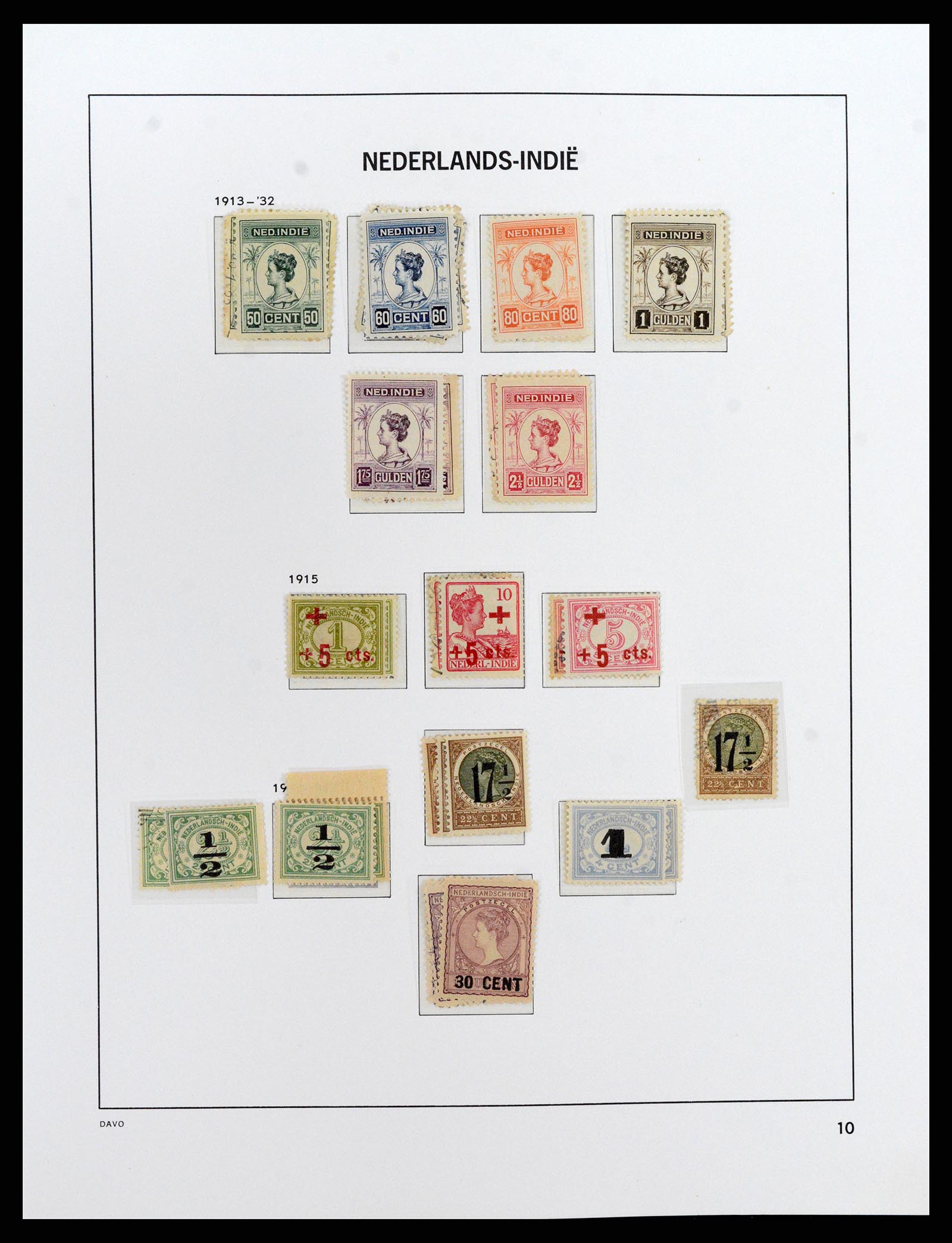 37842 010 - Postzegelverzameling 37842 Nederlands Indië 1864-1948.