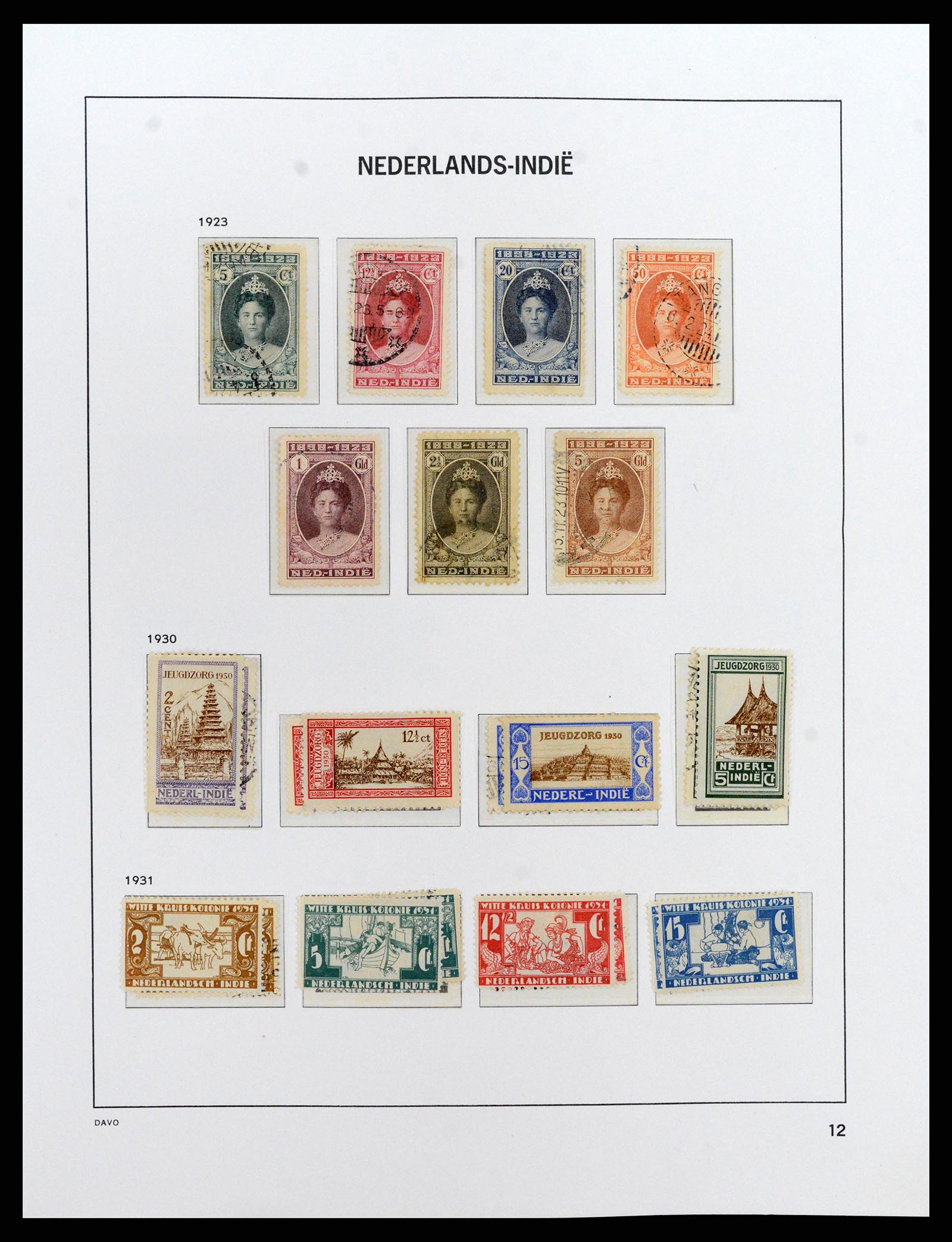 37842 012 - Postzegelverzameling 37842 Nederlands Indië 1864-1948.