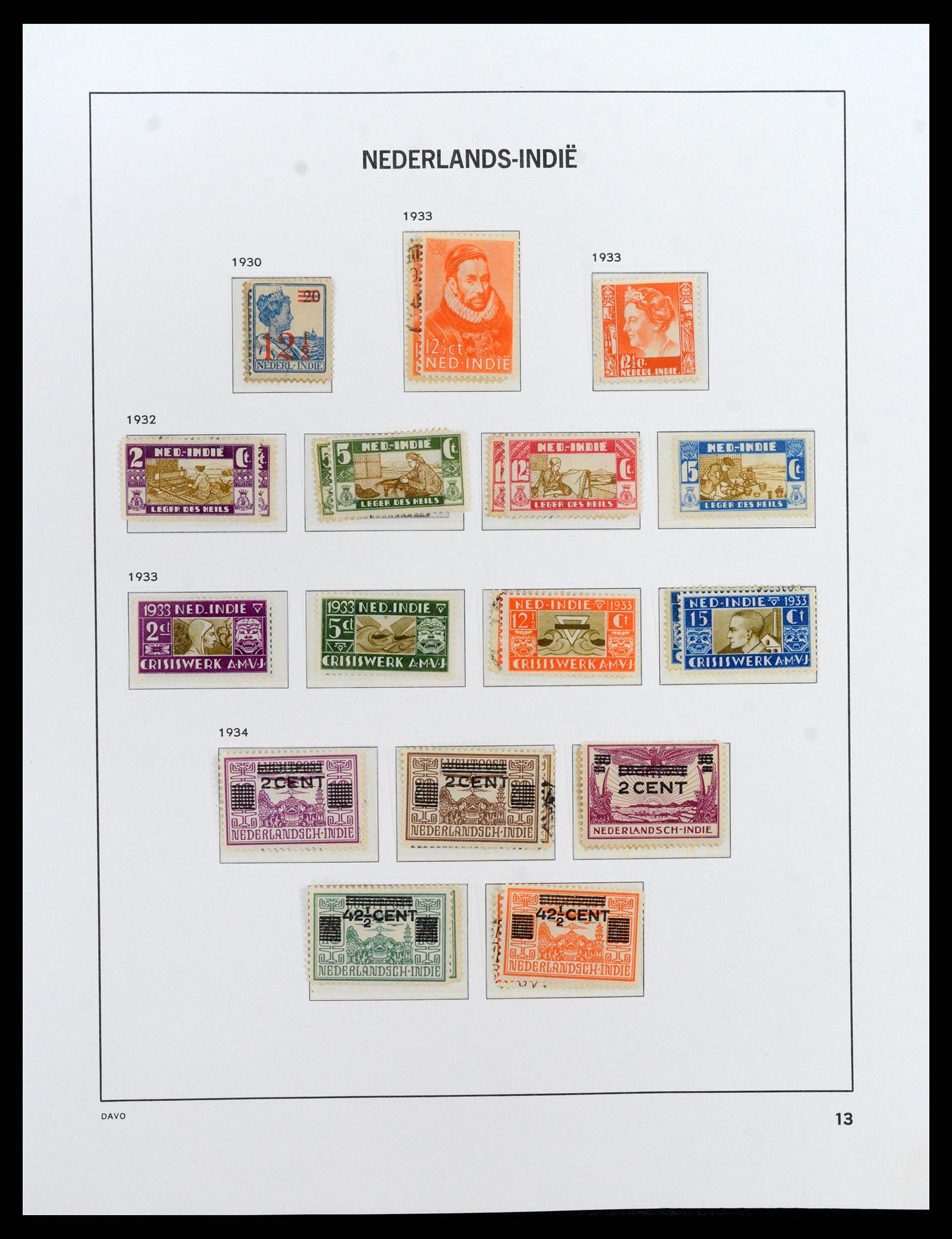 37842 013 - Postzegelverzameling 37842 Nederlands Indië 1864-1948.