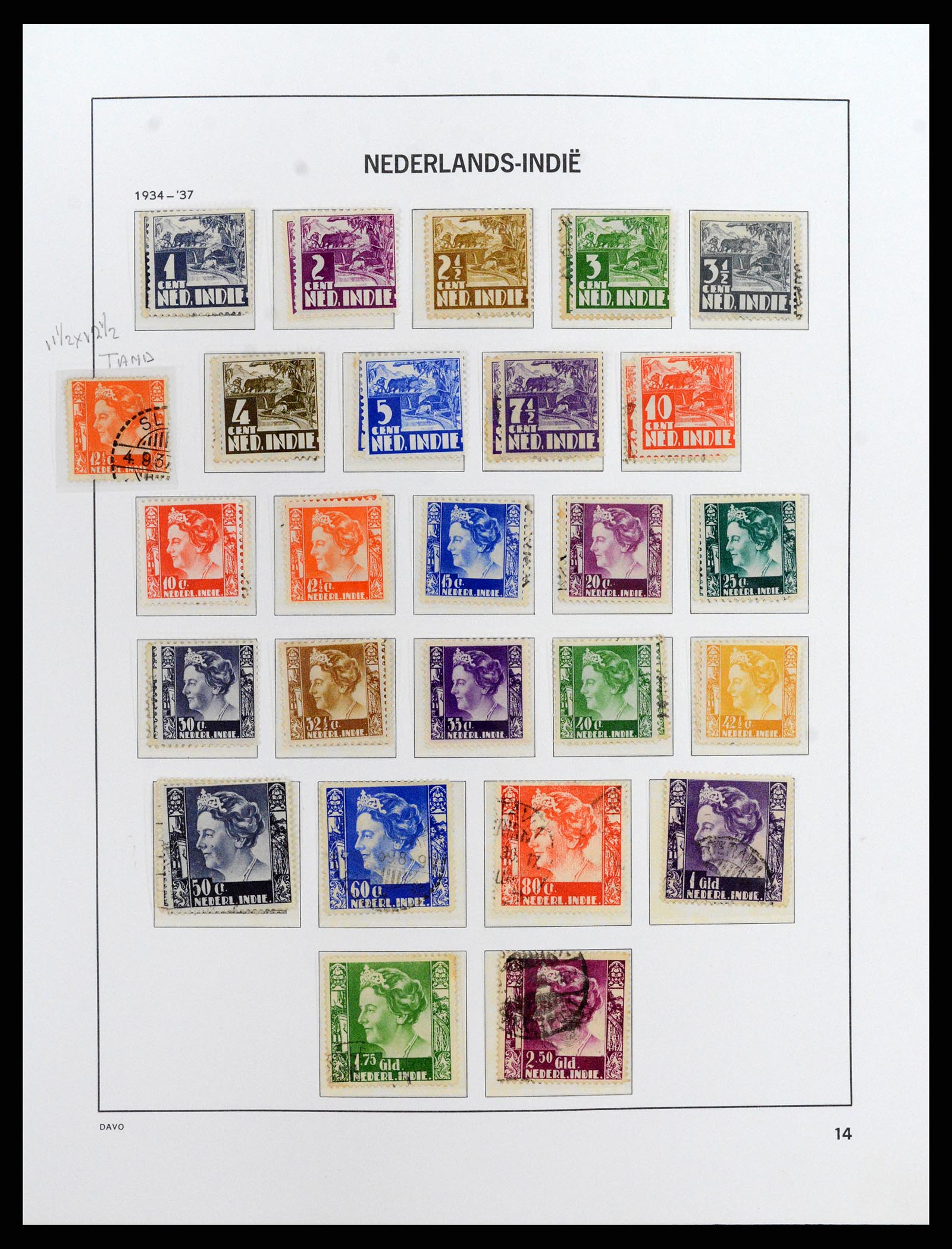 37842 014 - Postzegelverzameling 37842 Nederlands Indië 1864-1948.