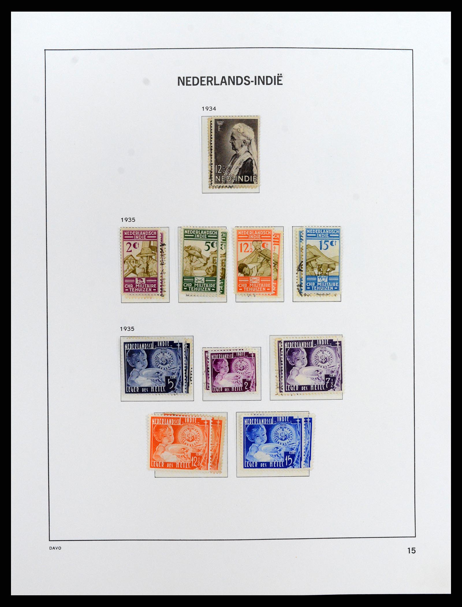 37842 015 - Postzegelverzameling 37842 Nederlands Indië 1864-1948.