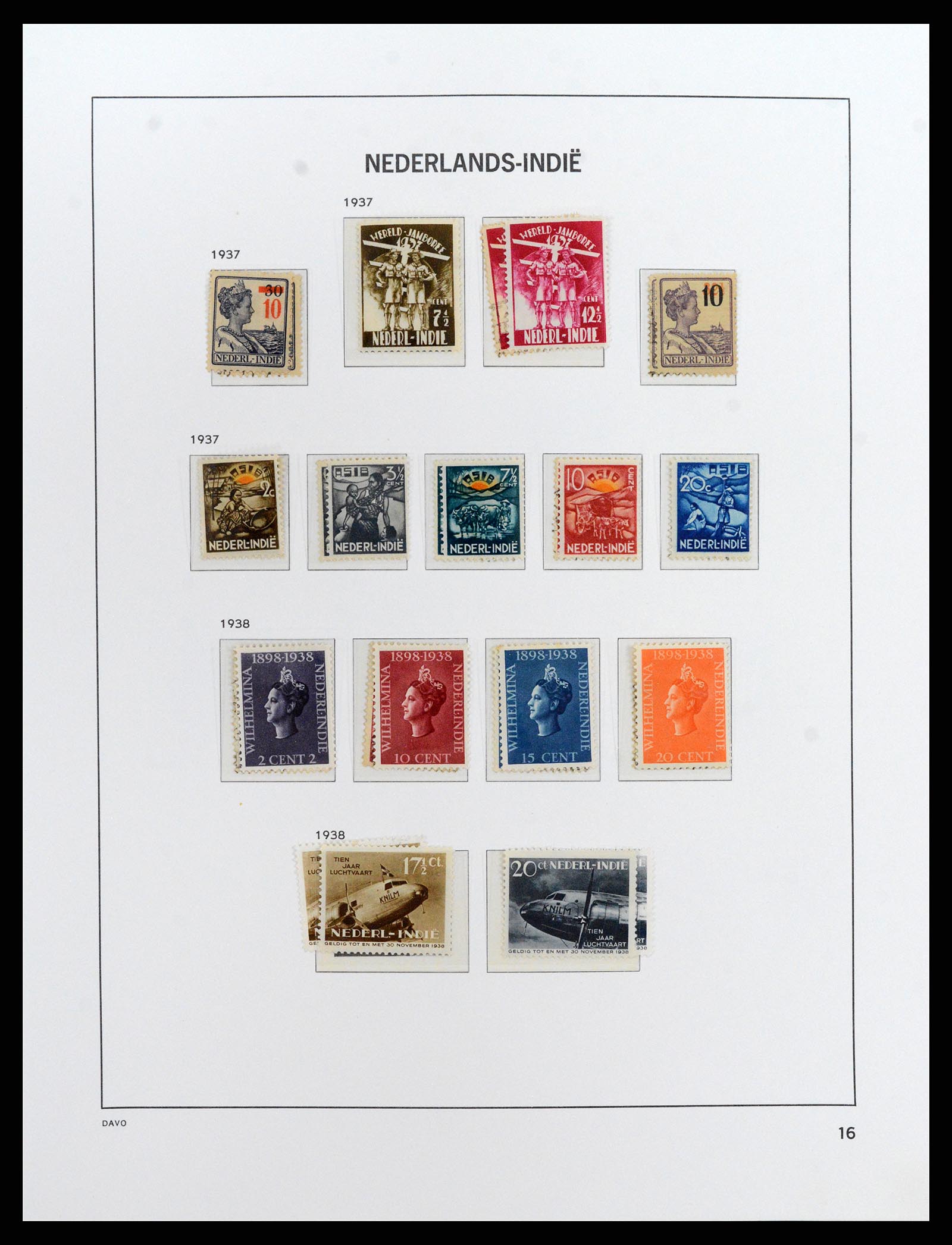 37842 016 - Postzegelverzameling 37842 Nederlands Indië 1864-1948.