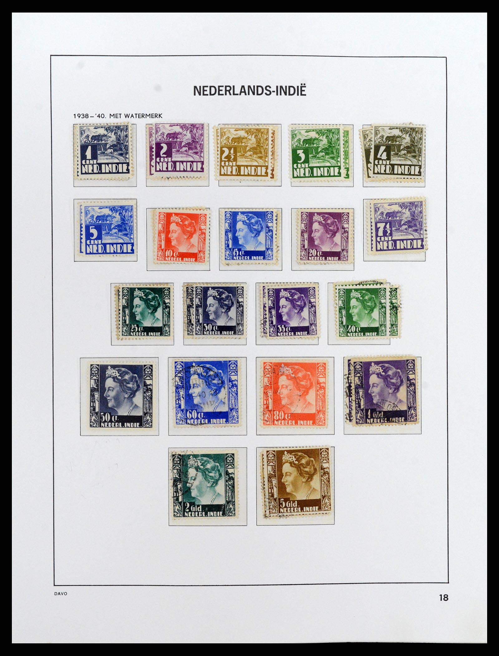 37842 018 - Postzegelverzameling 37842 Nederlands Indië 1864-1948.