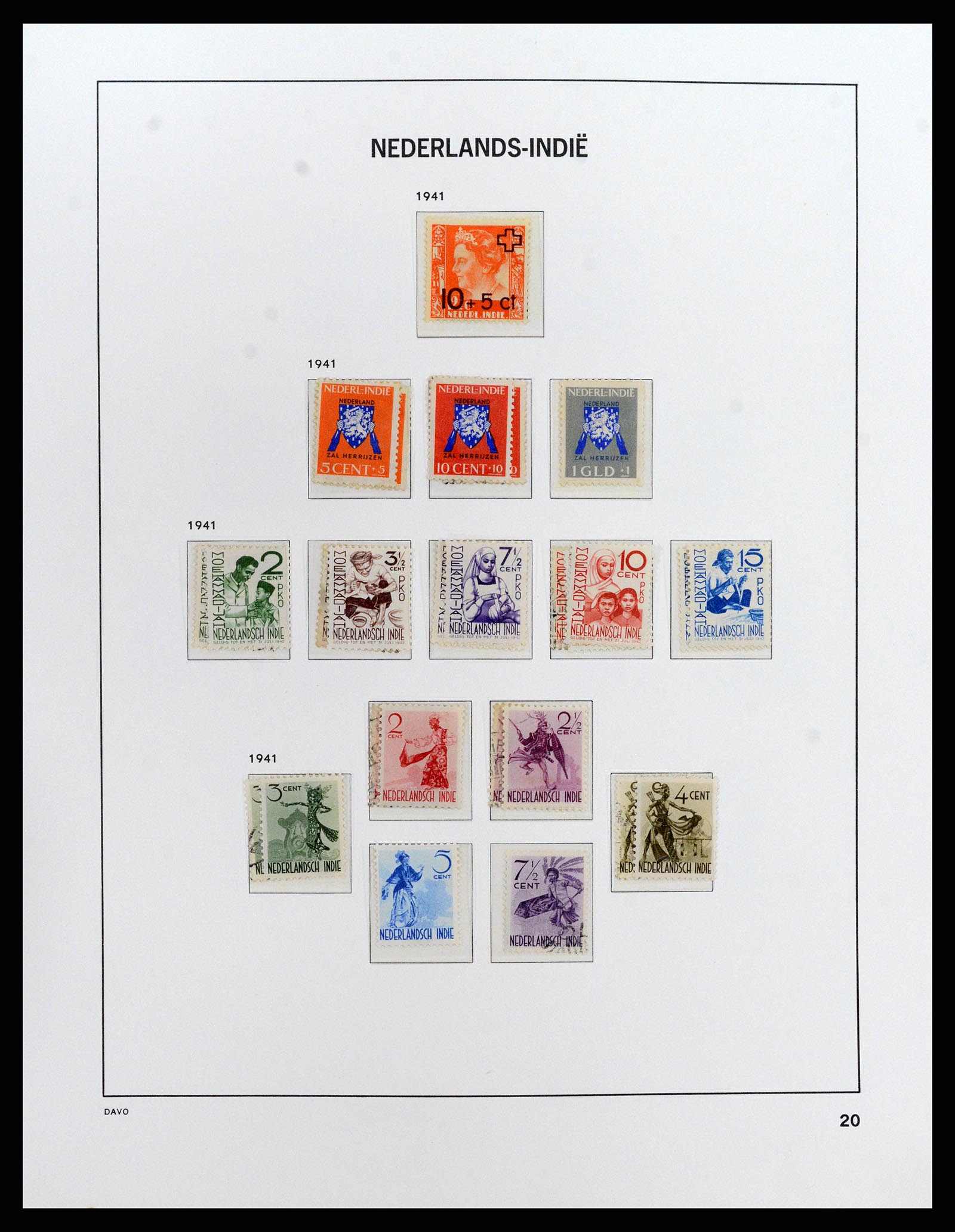 37842 020 - Postzegelverzameling 37842 Nederlands Indië 1864-1948.