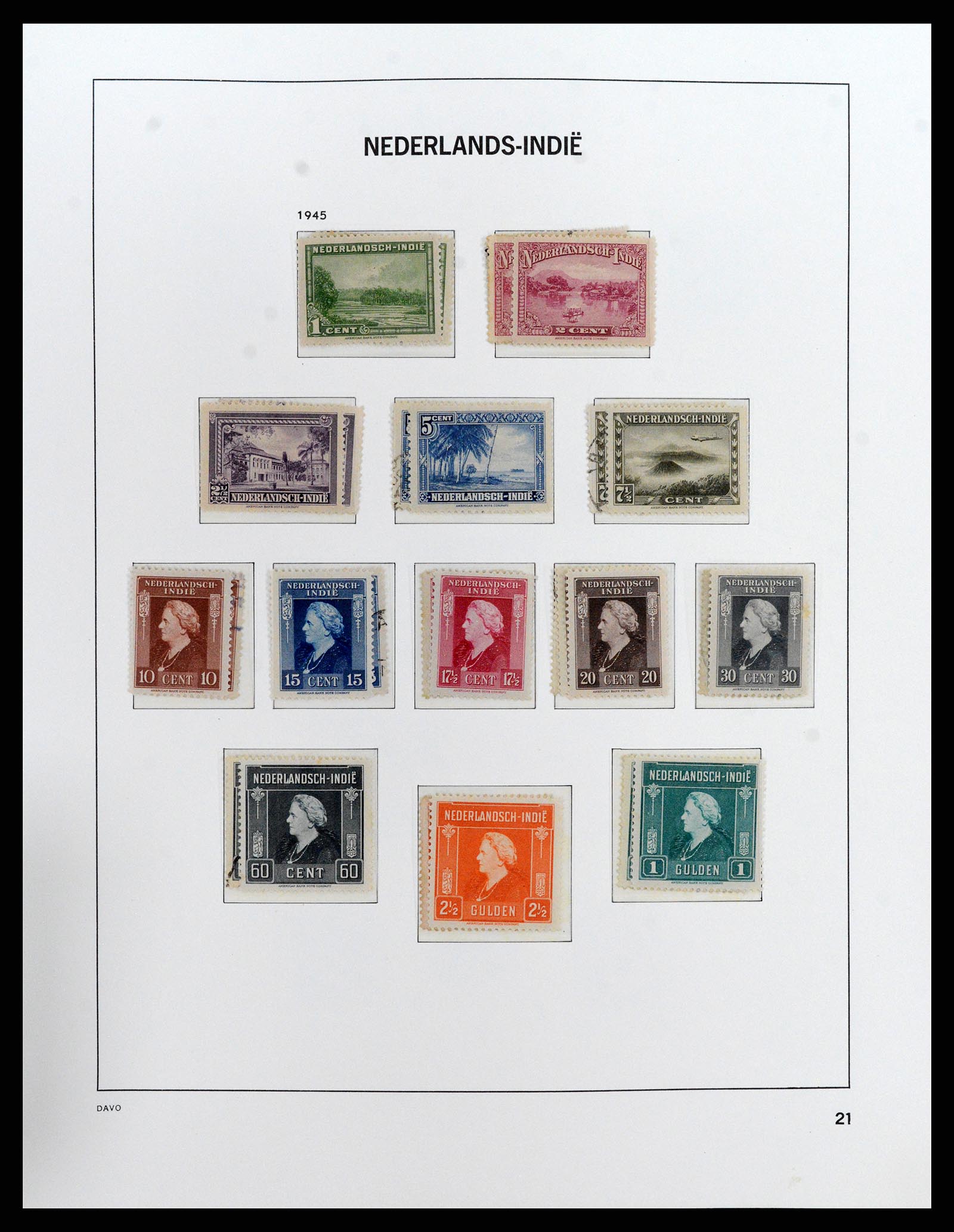 37842 021 - Postzegelverzameling 37842 Nederlands Indië 1864-1948.