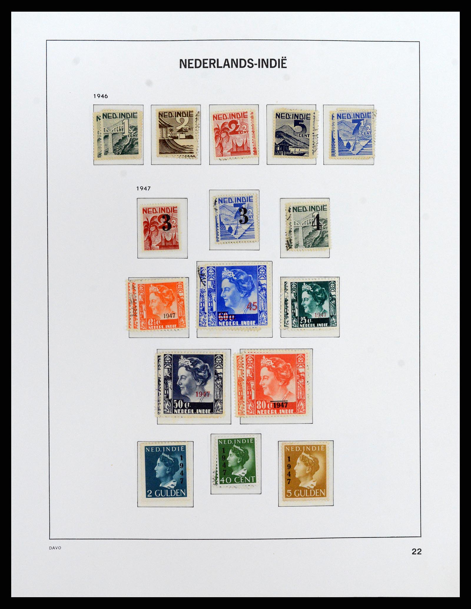 37842 022 - Postzegelverzameling 37842 Nederlands Indië 1864-1948.