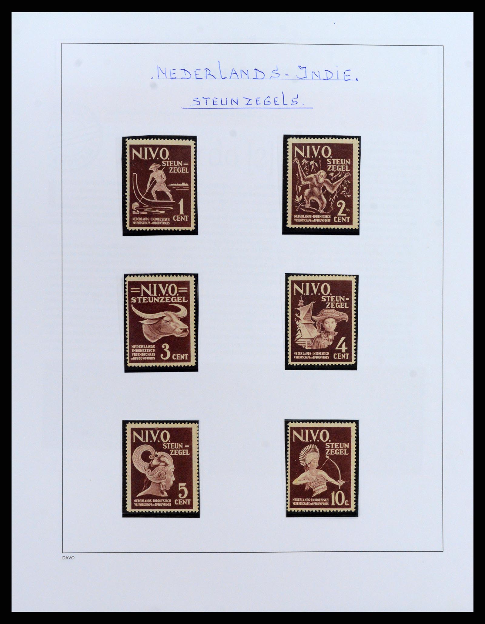 37842 024 - Postzegelverzameling 37842 Nederlands Indië 1864-1948.