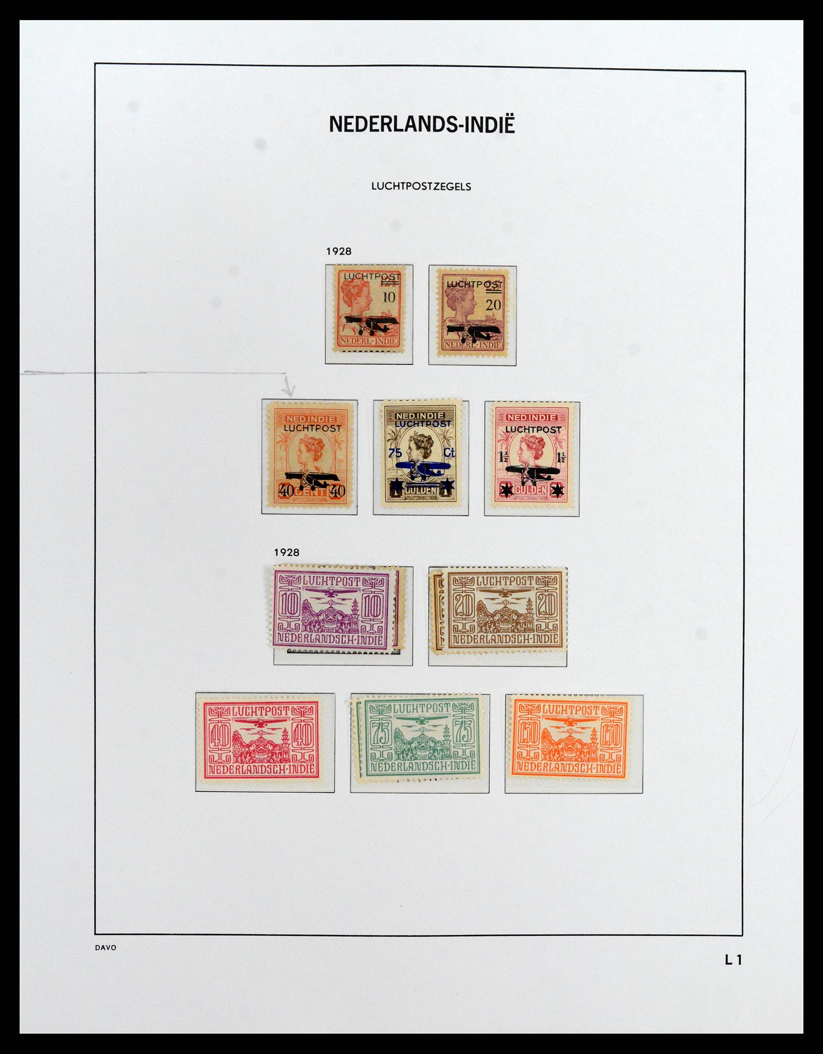 37842 025 - Postzegelverzameling 37842 Nederlands Indië 1864-1948.