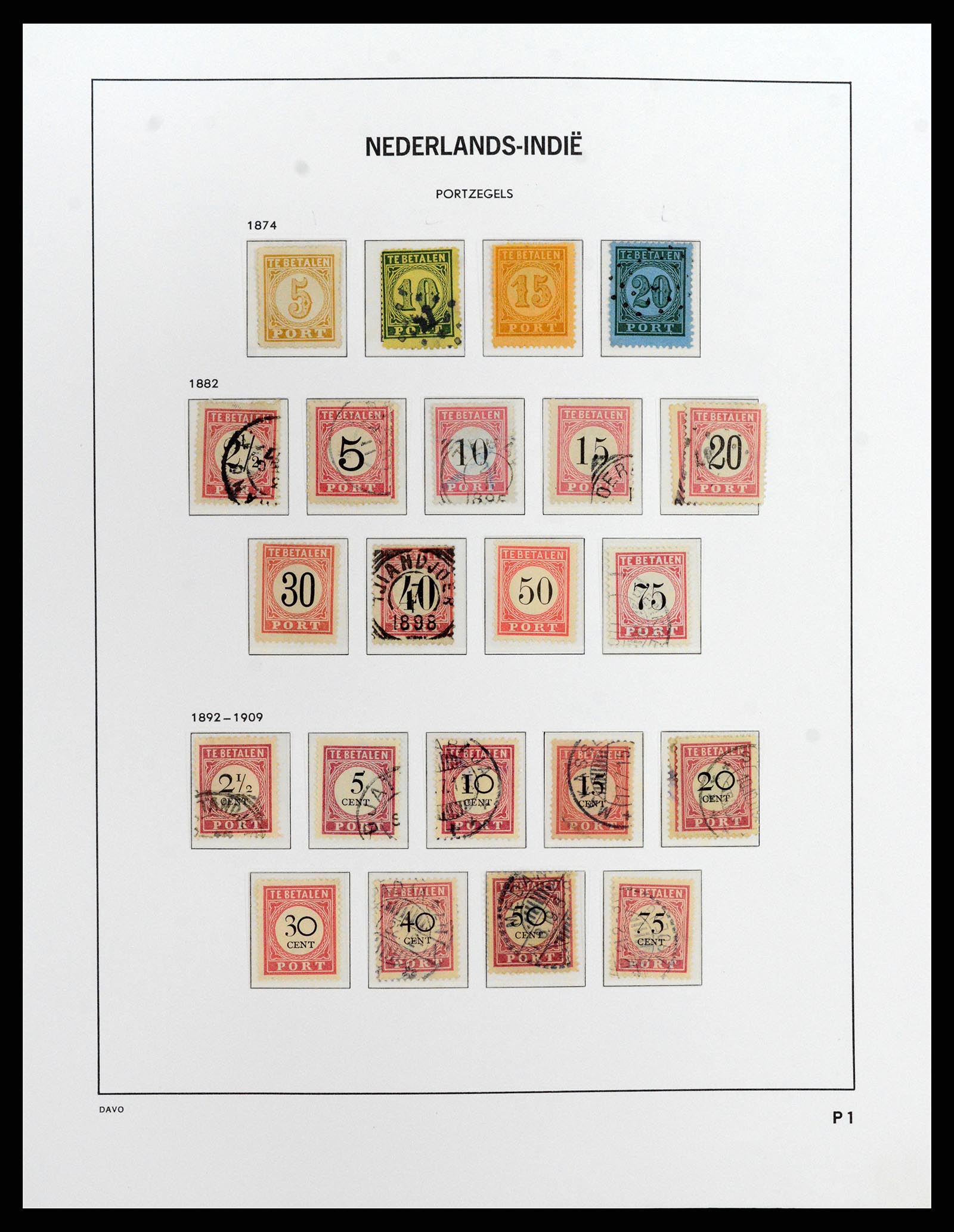37842 027 - Postzegelverzameling 37842 Nederlands Indië 1864-1948.