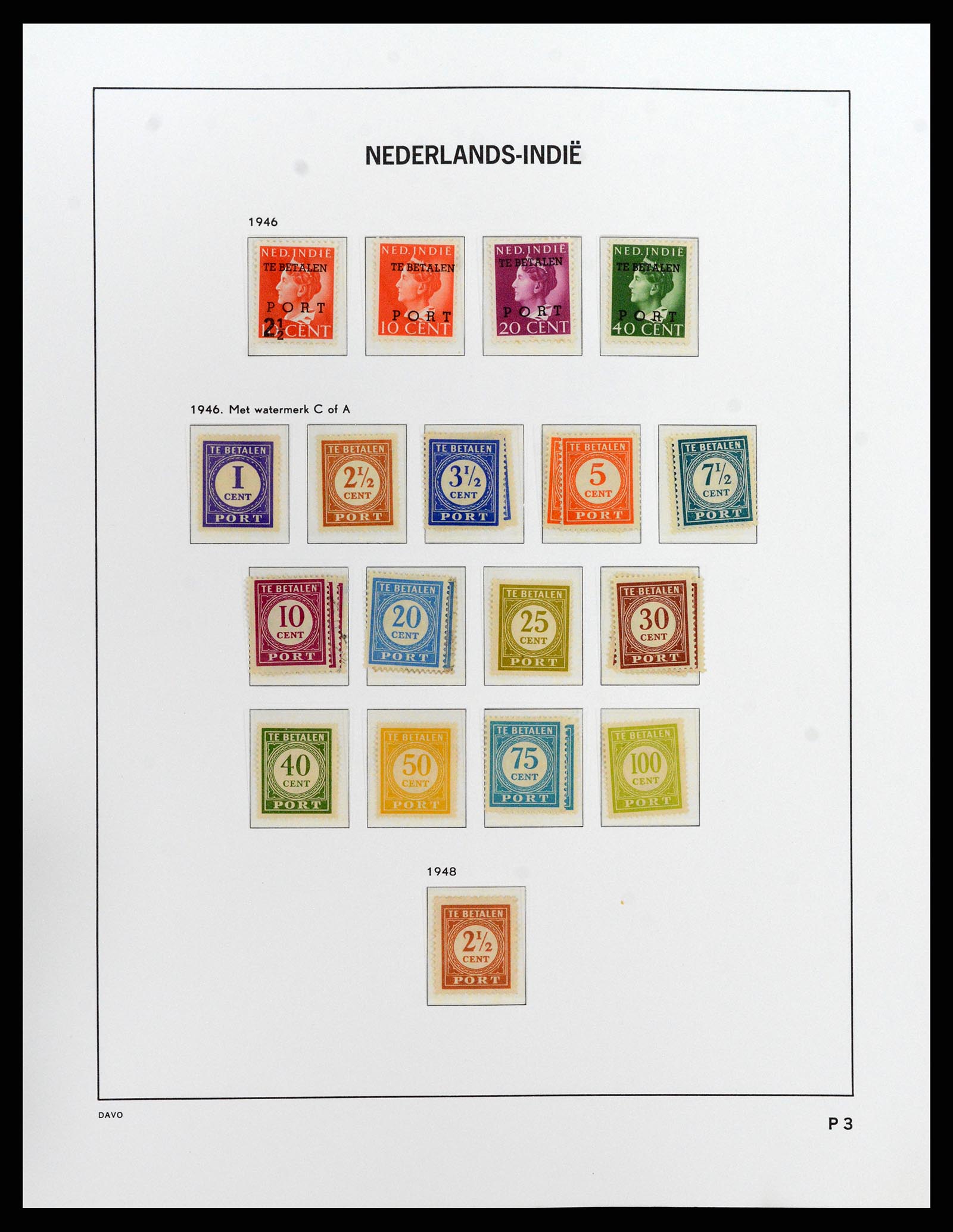 37842 029 - Postzegelverzameling 37842 Nederlands Indië 1864-1948.
