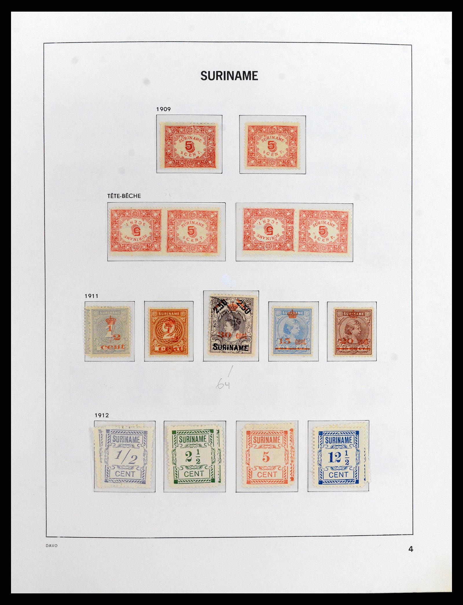 37843 005 - Postzegelverzameling 37843 Suriname 1873-2008.