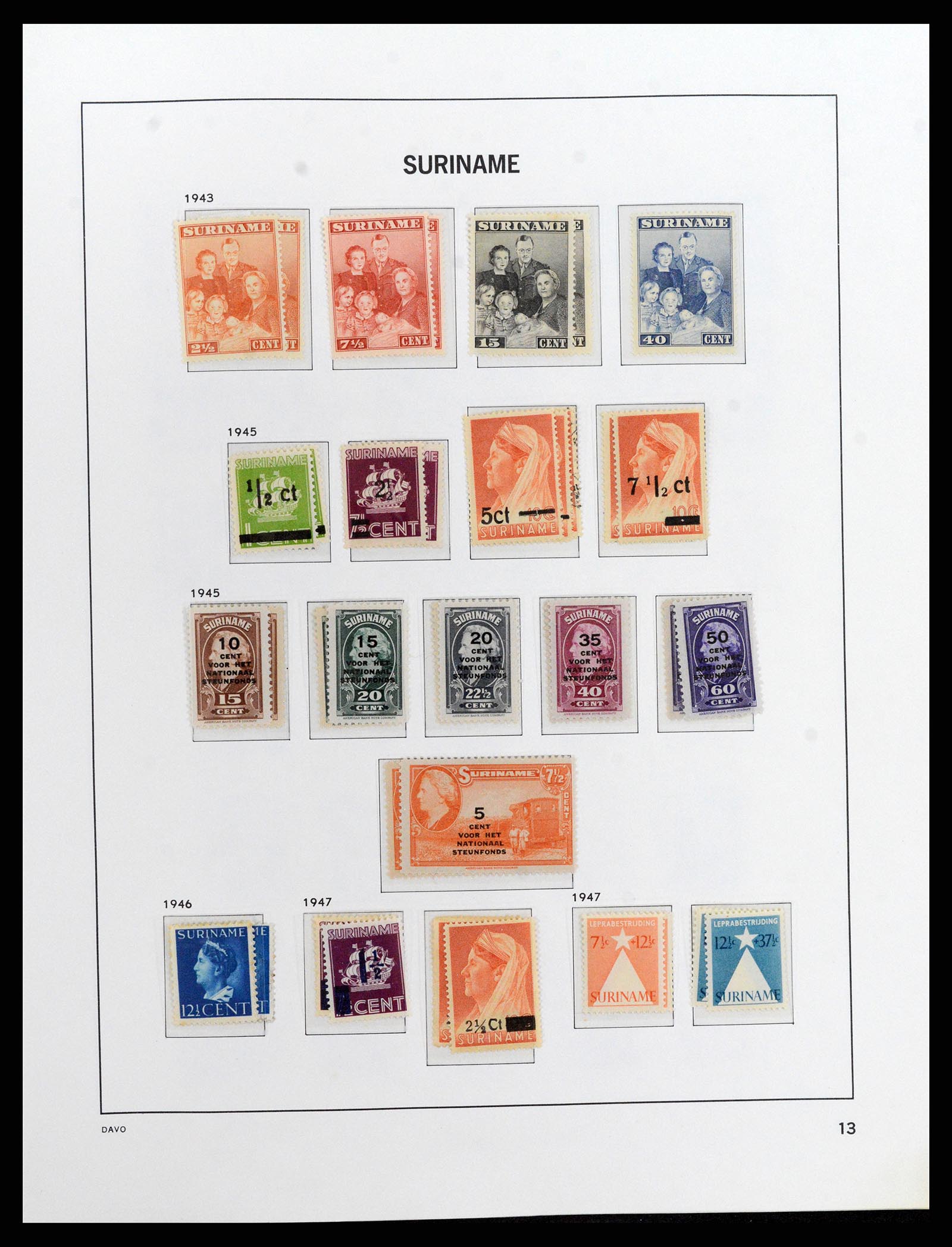 37843 014 - Postzegelverzameling 37843 Suriname 1873-2008.