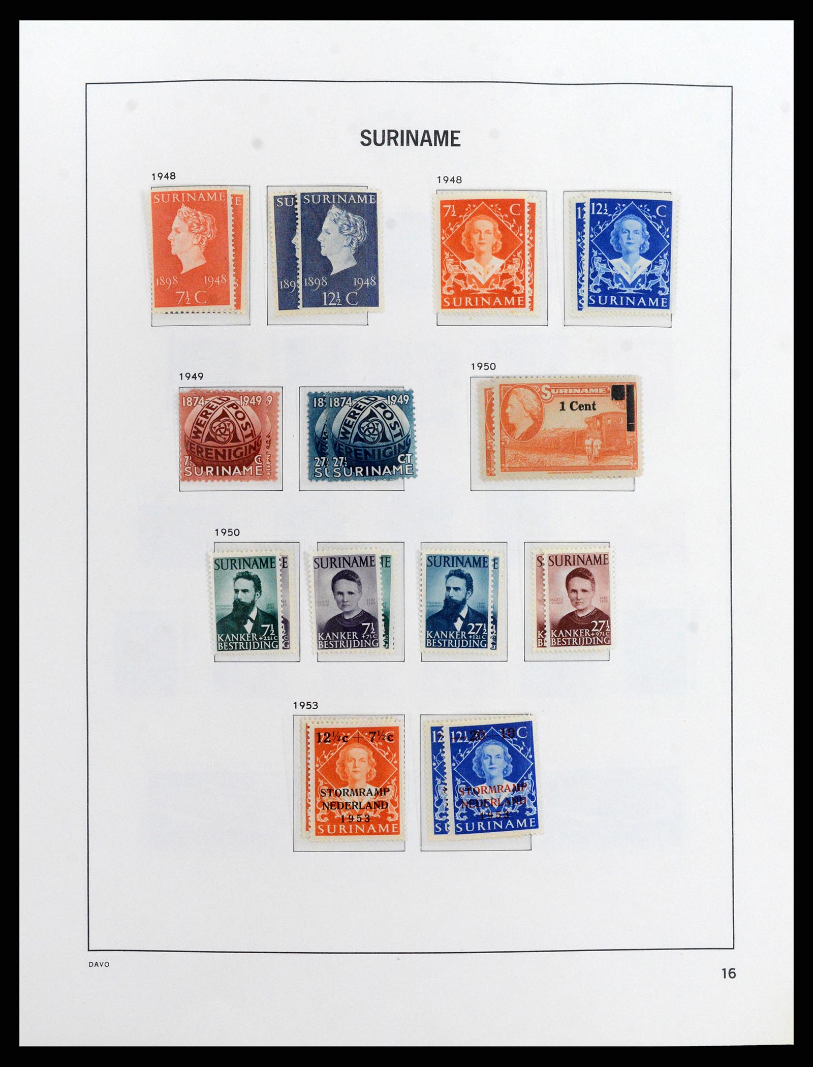 37843 017 - Stamp Collection 37843 Suriname 1873-2008.