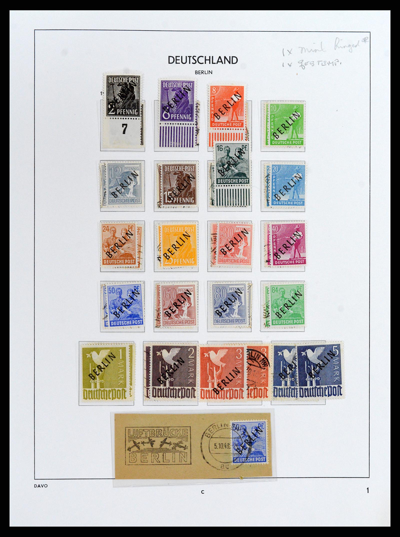 37849 006 - Postzegelverzameling 37849 Berlijn 1948-1990.