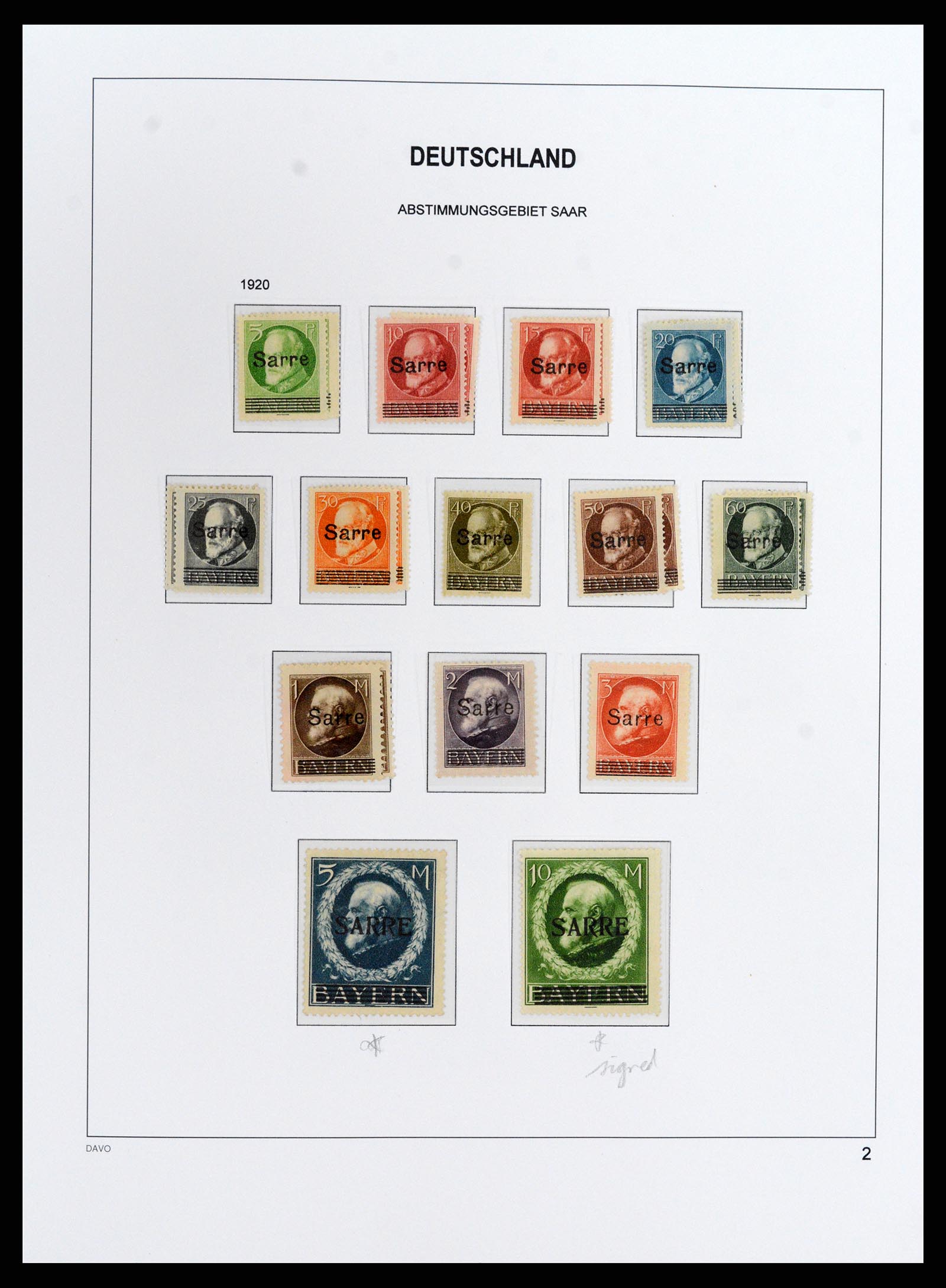 37852 002 - Stamp Collection 37852 Saar 1920-1959.