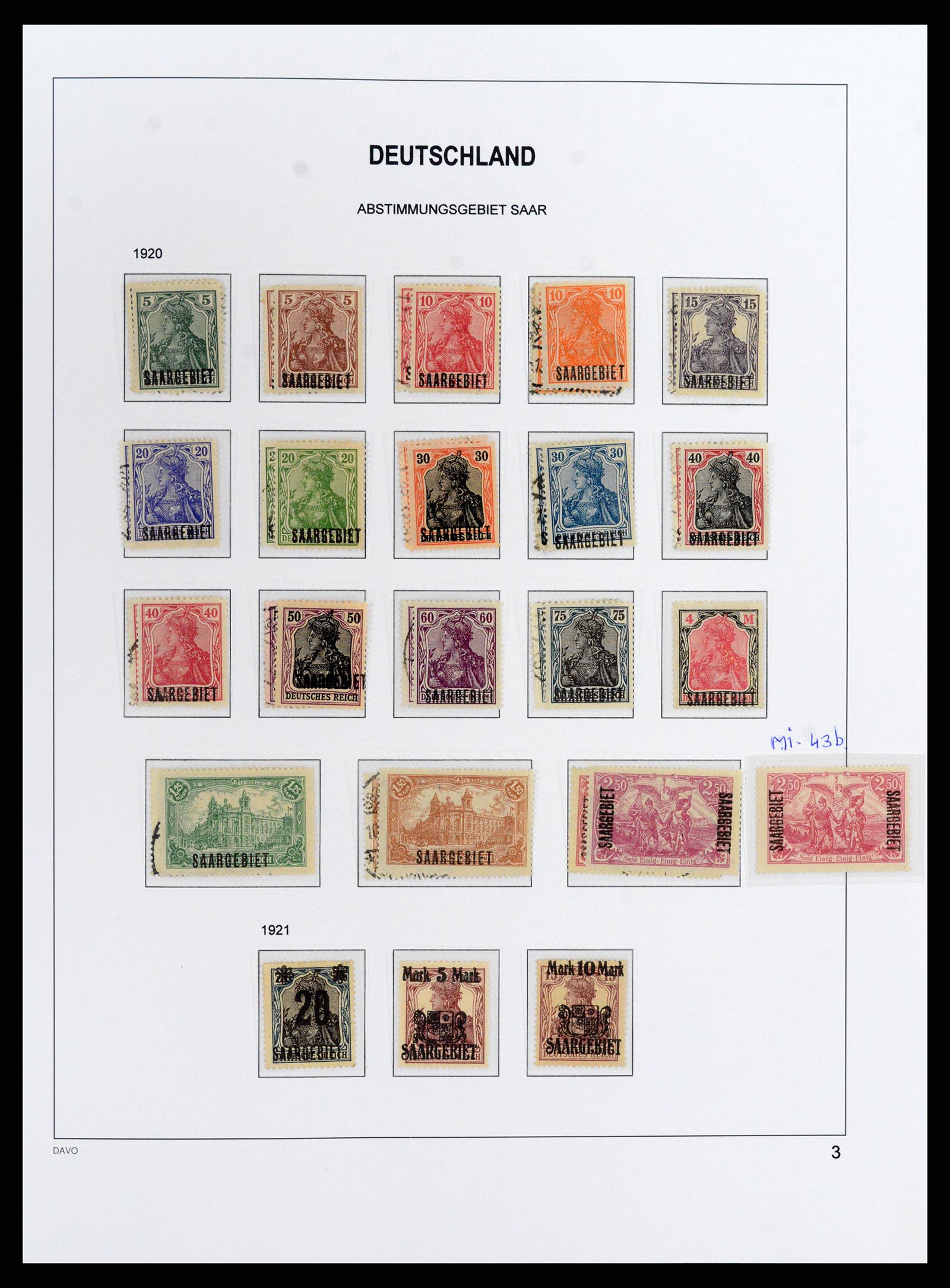 37852 003 - Stamp Collection 37852 Saar 1920-1959.