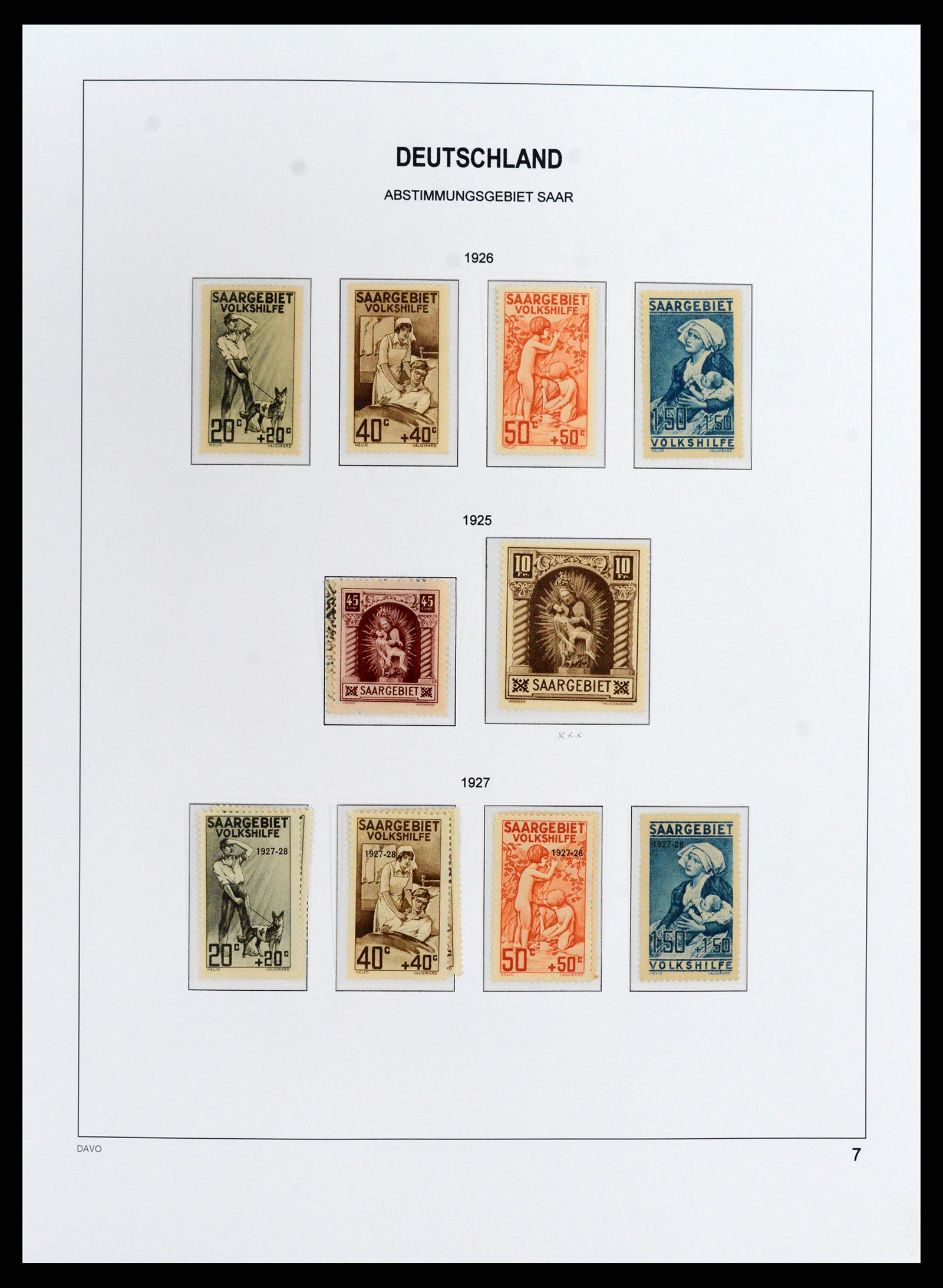 37852 007 - Stamp Collection 37852 Saar 1920-1959.