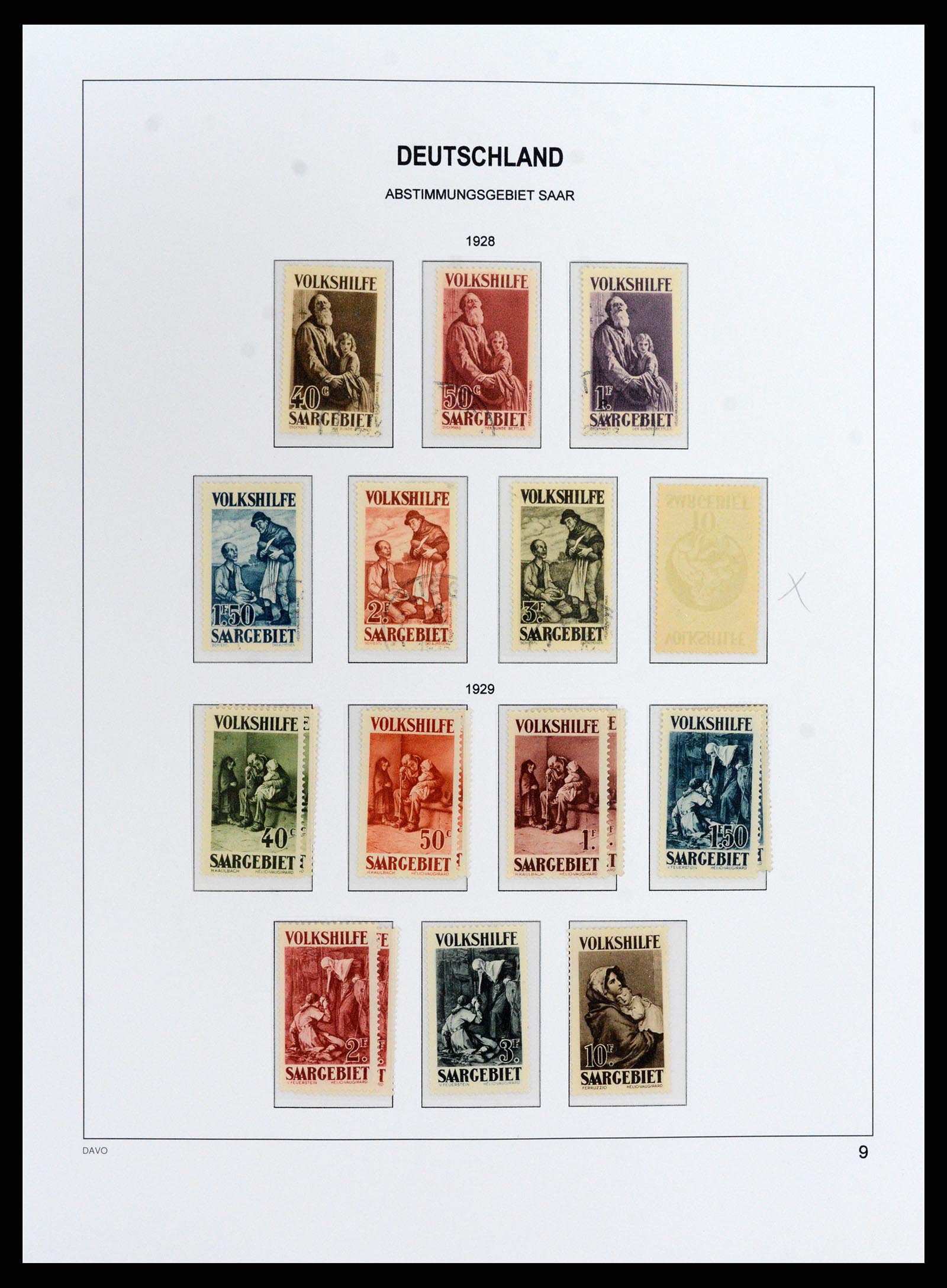 37852 009 - Stamp Collection 37852 Saar 1920-1959.