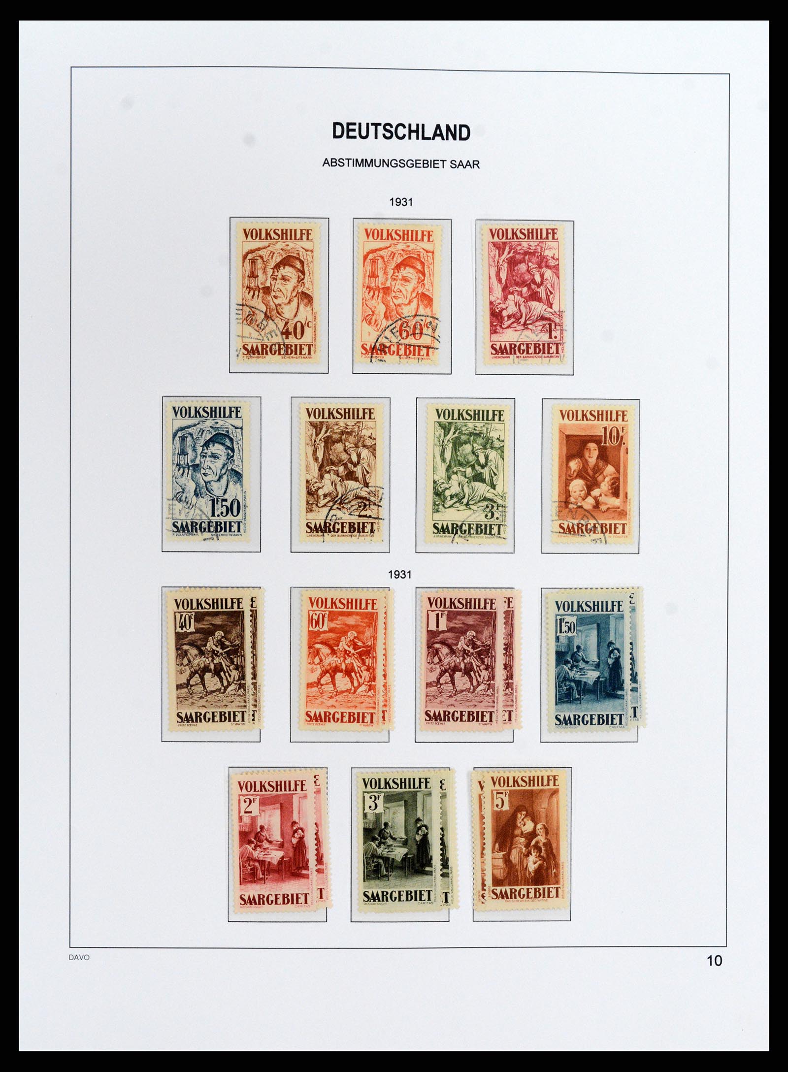 37852 010 - Stamp Collection 37852 Saar 1920-1959.