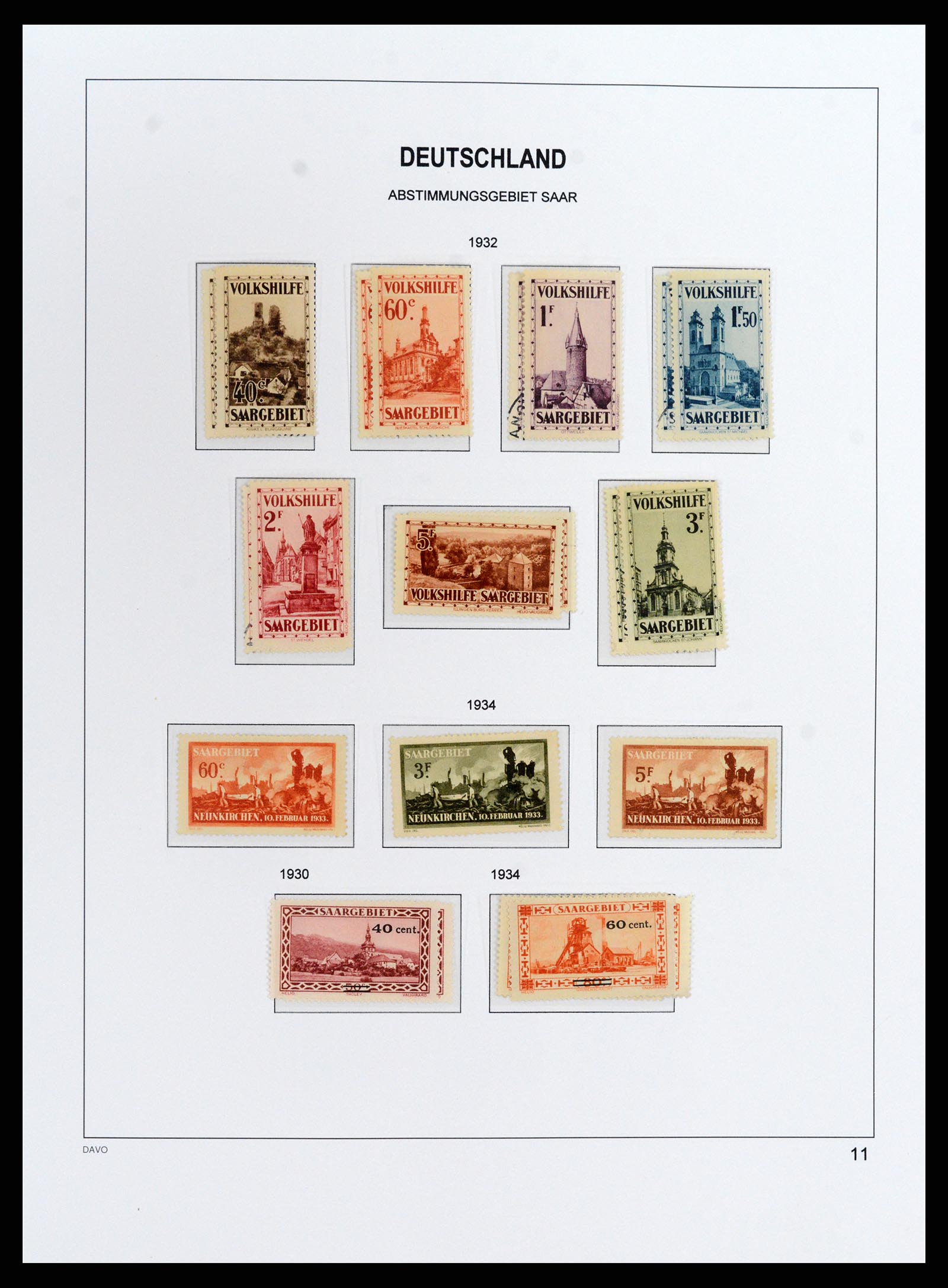 37852 011 - Stamp Collection 37852 Saar 1920-1959.