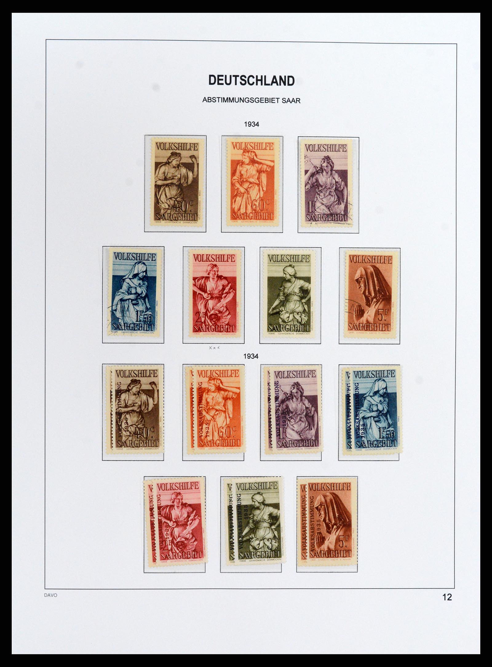 37852 012 - Stamp Collection 37852 Saar 1920-1959.