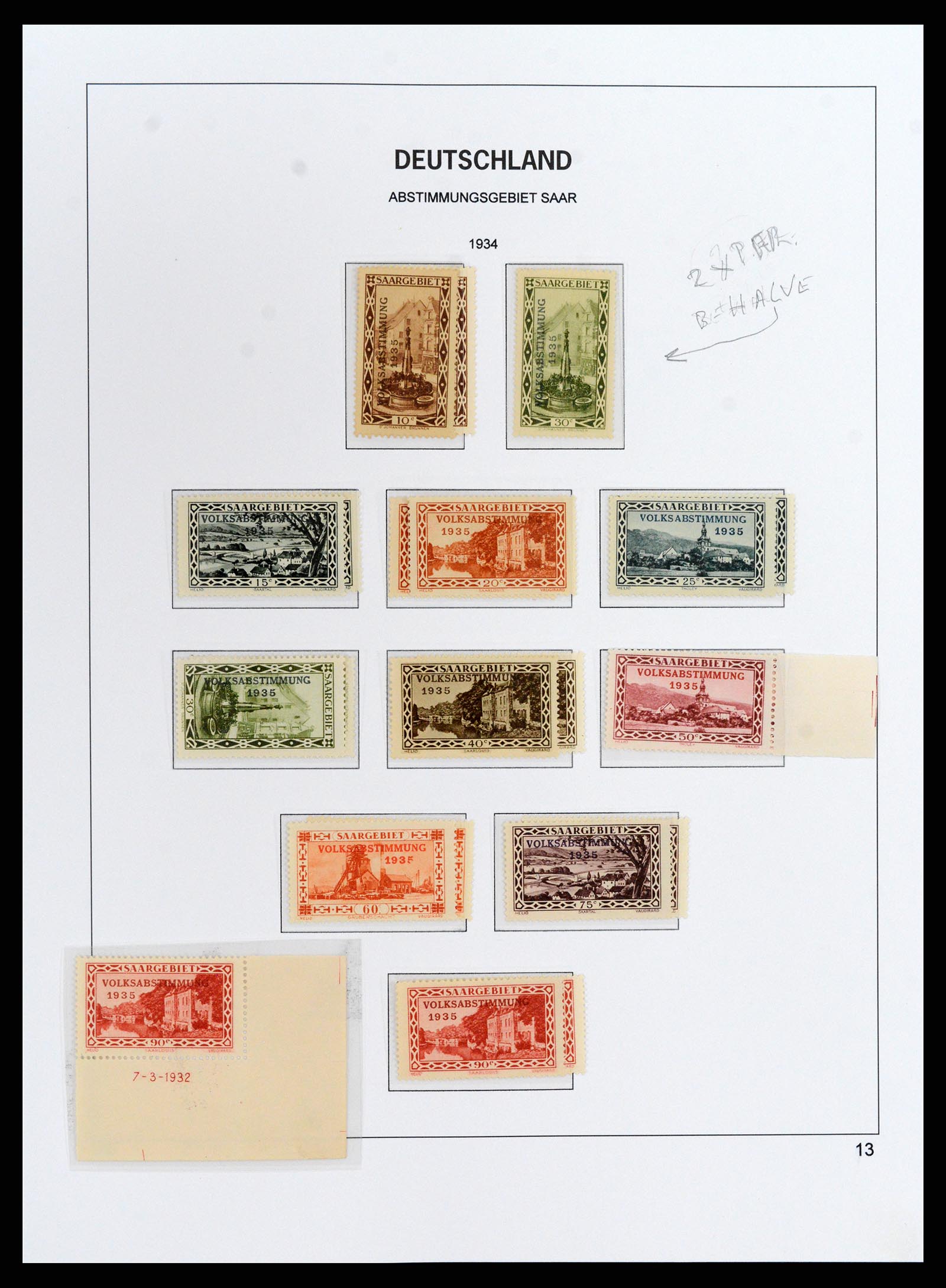 37852 013 - Stamp Collection 37852 Saar 1920-1959.