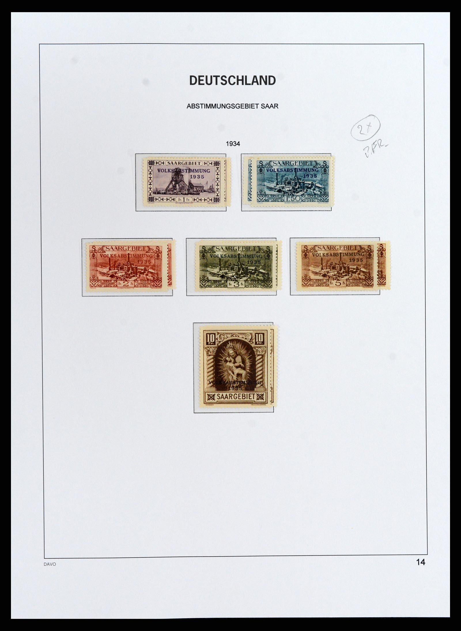 37852 014 - Stamp Collection 37852 Saar 1920-1959.