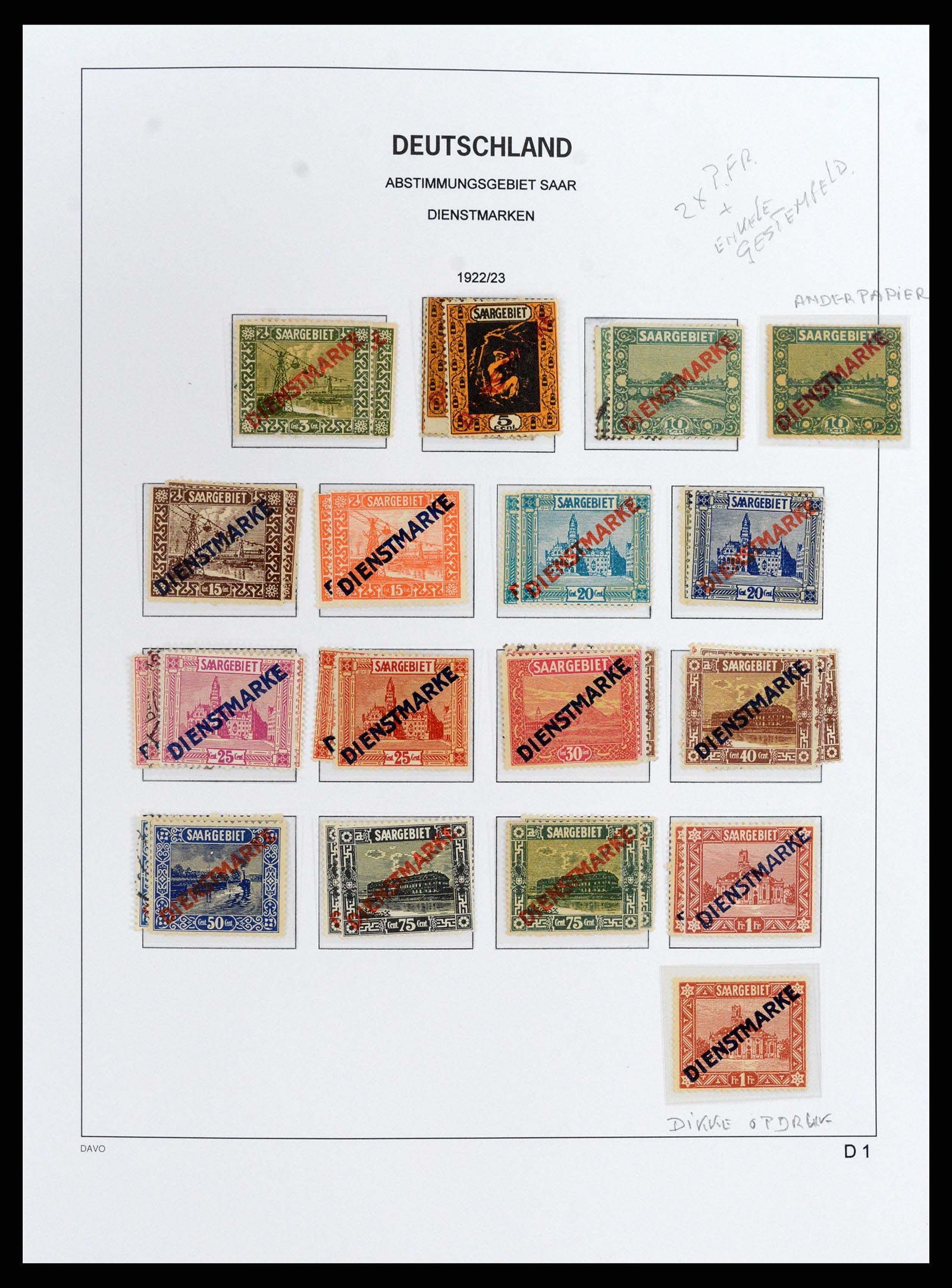 37852 016 - Stamp Collection 37852 Saar 1920-1959.