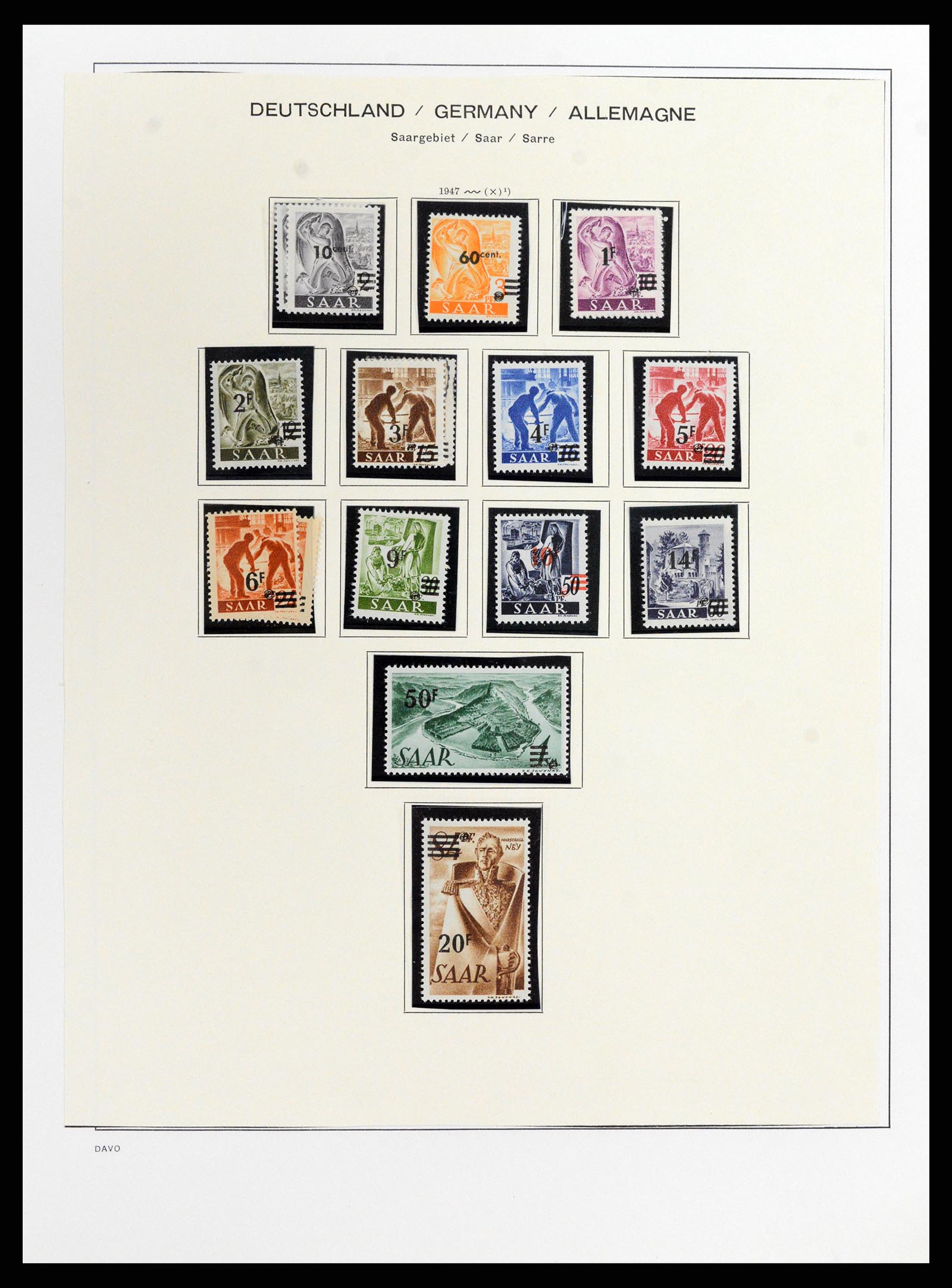 37852 020 - Stamp Collection 37852 Saar 1920-1959.
