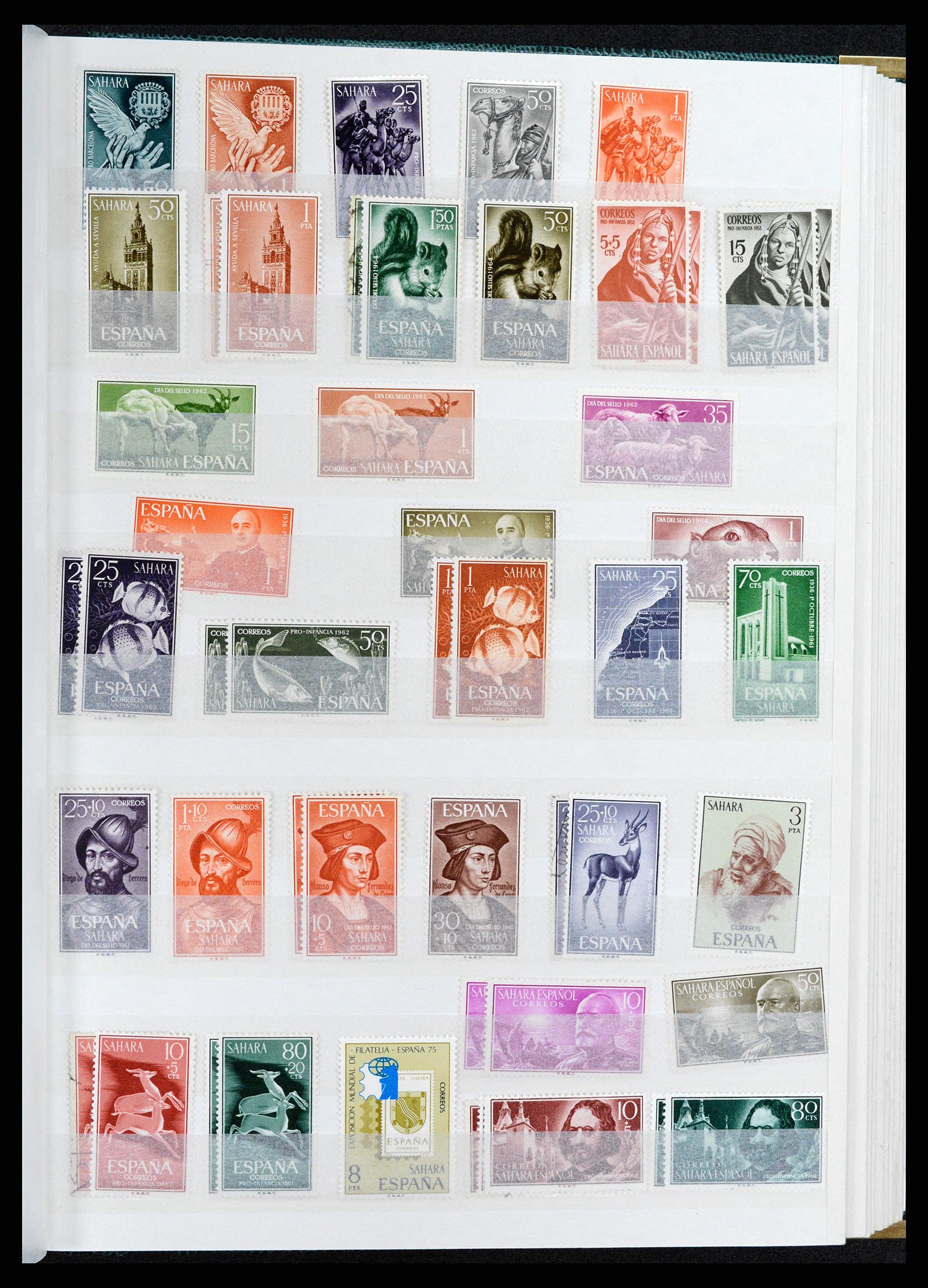 37857 039 - Postzegelverzameling 37857 Spaanse koloniën en burgeroorlog 1890-1960