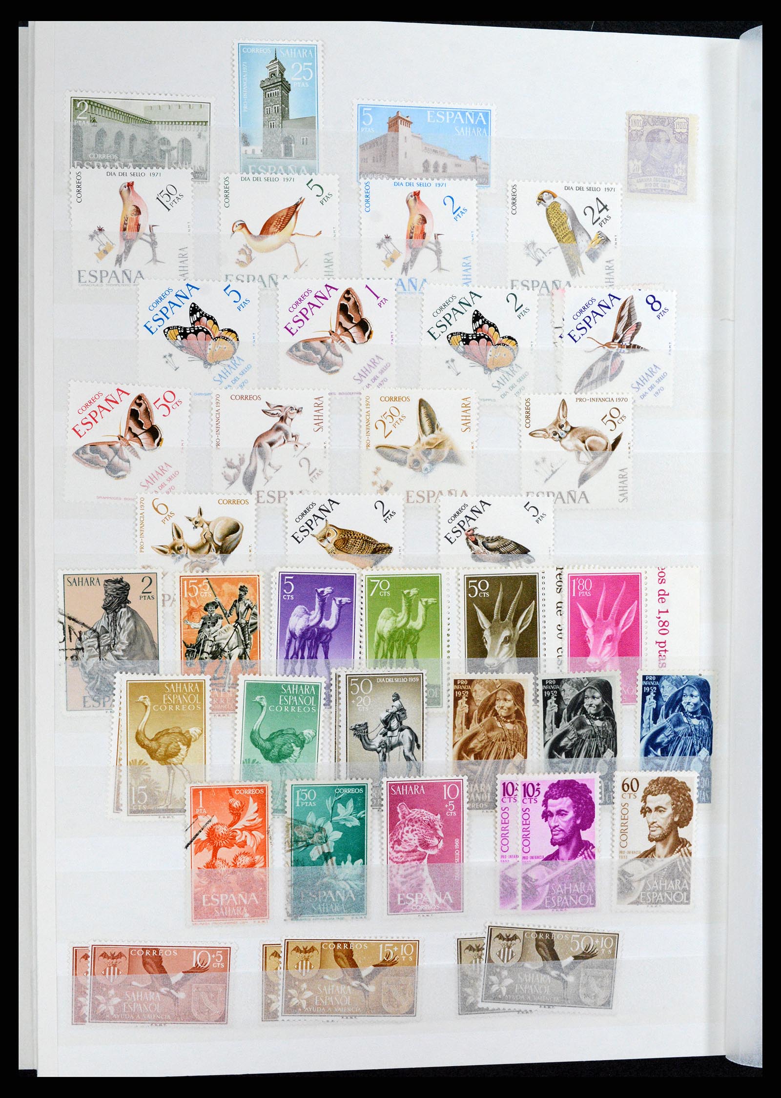 37857 040 - Postzegelverzameling 37857 Spaanse koloniën en burgeroorlog 1890-1960