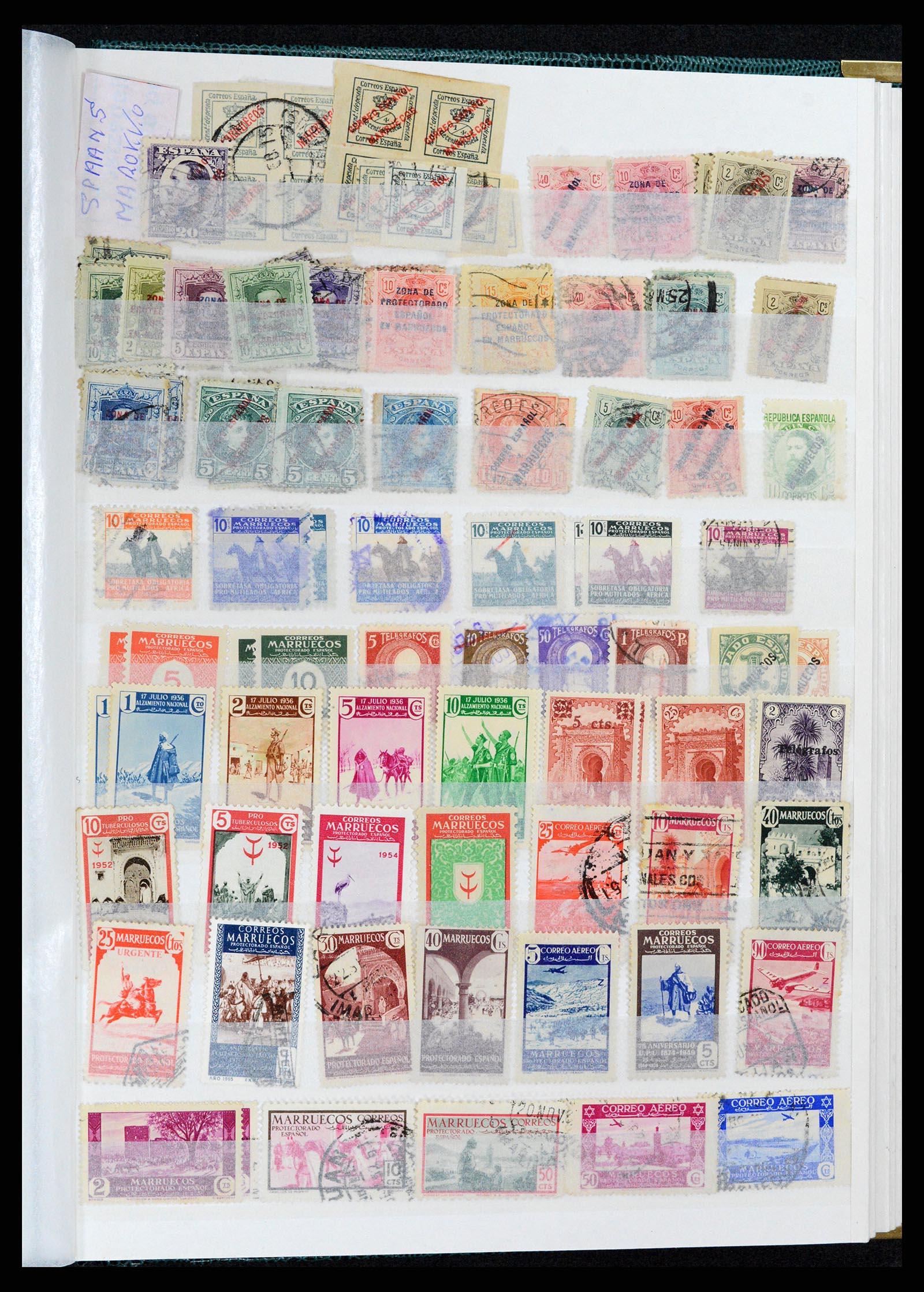 37857 043 - Postzegelverzameling 37857 Spaanse koloniën en burgeroorlog 1890-1960