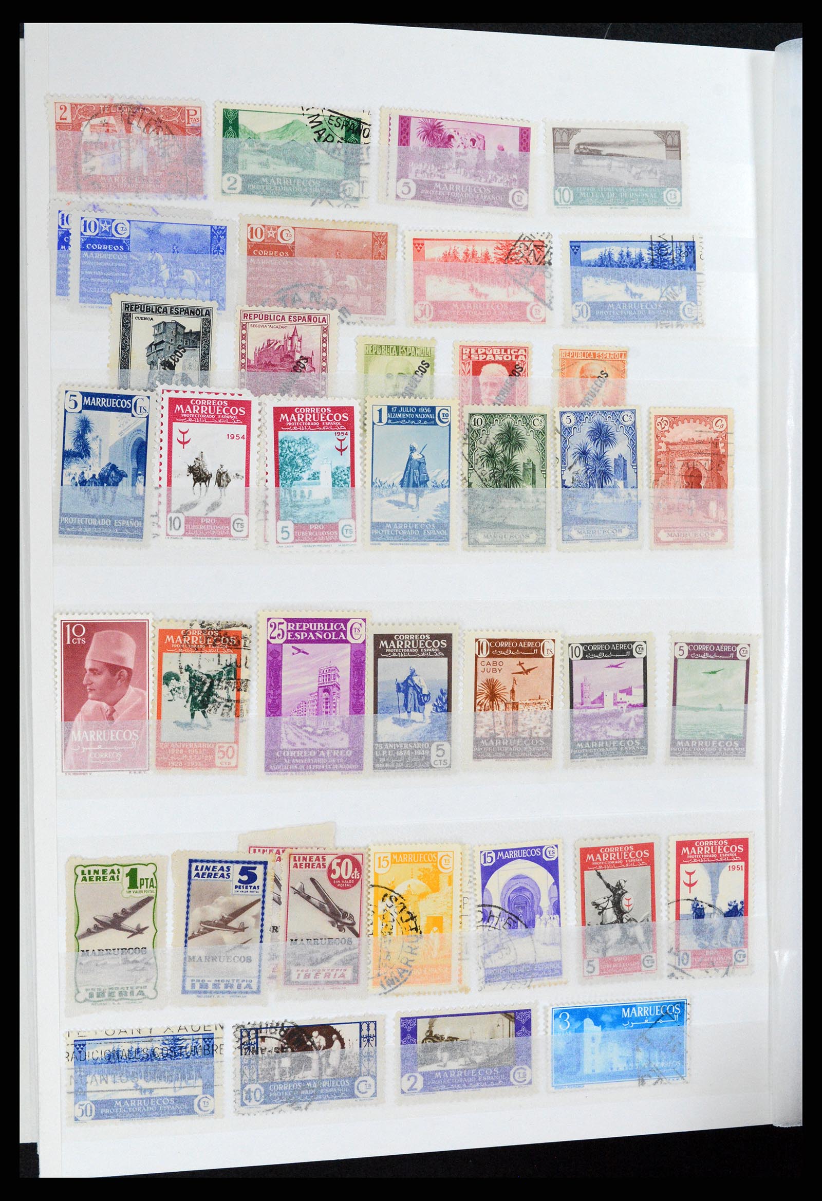 37857 044 - Postzegelverzameling 37857 Spaanse koloniën en burgeroorlog 1890-1960