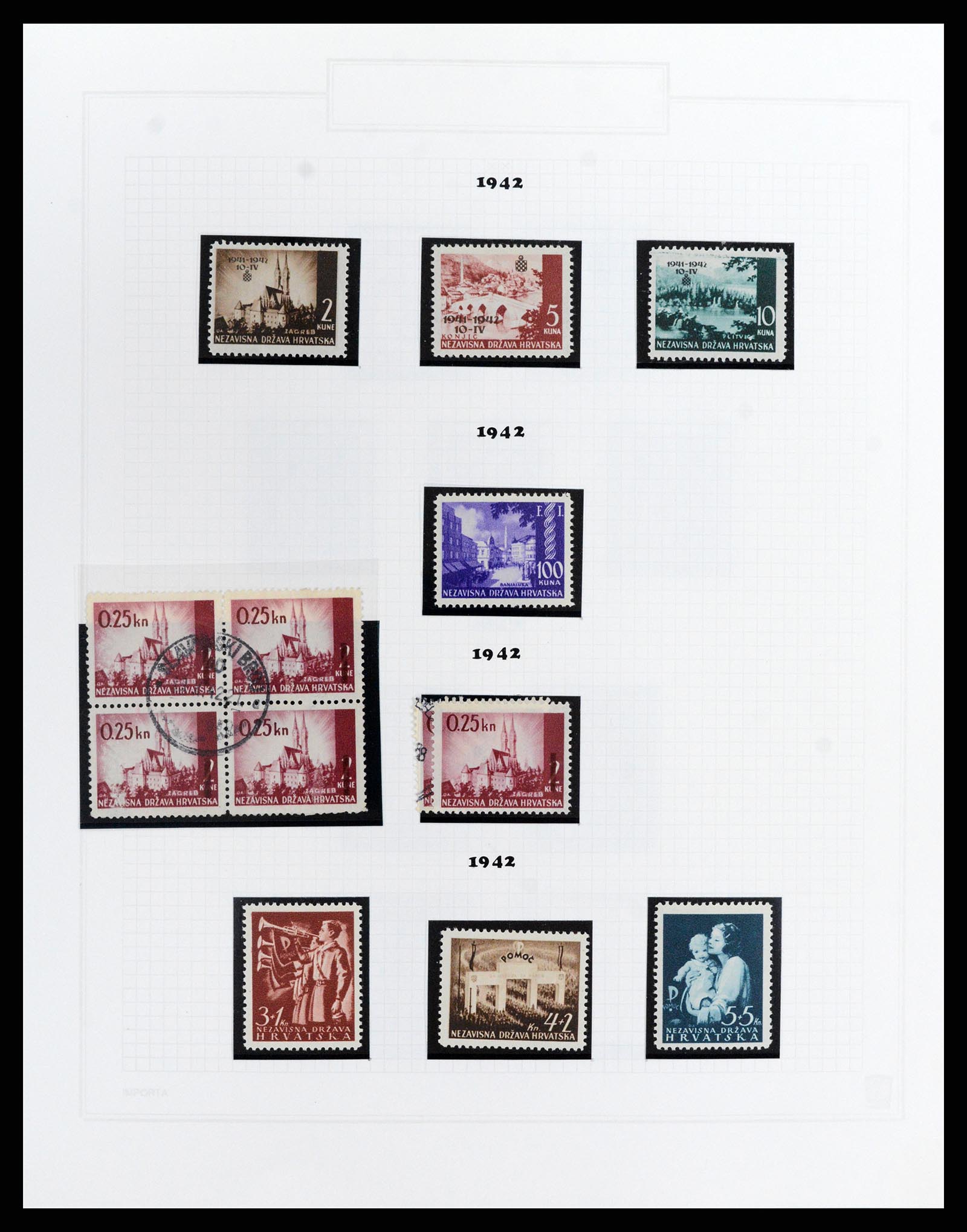 37862 015 - Stamp Collection 37862 Croatia 1941-1945.