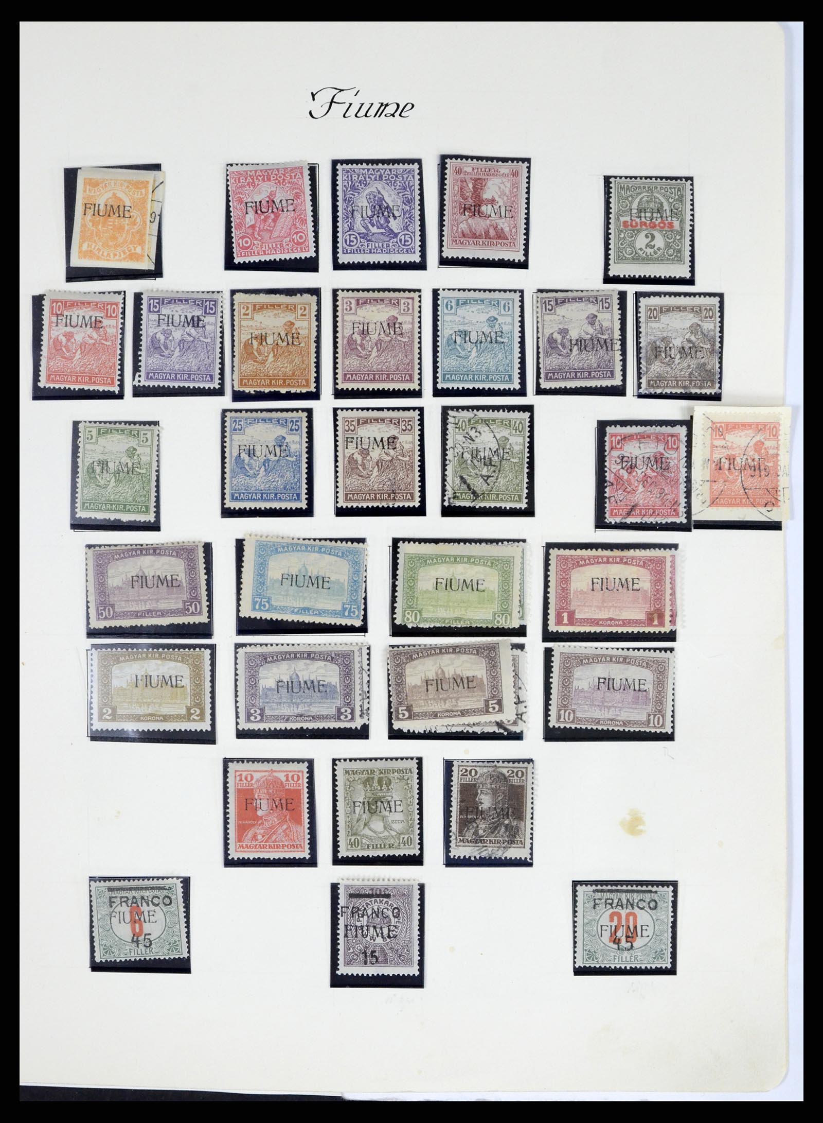 37865 001 - Postzegelverzameling 37865 Fiume 1920-1924.