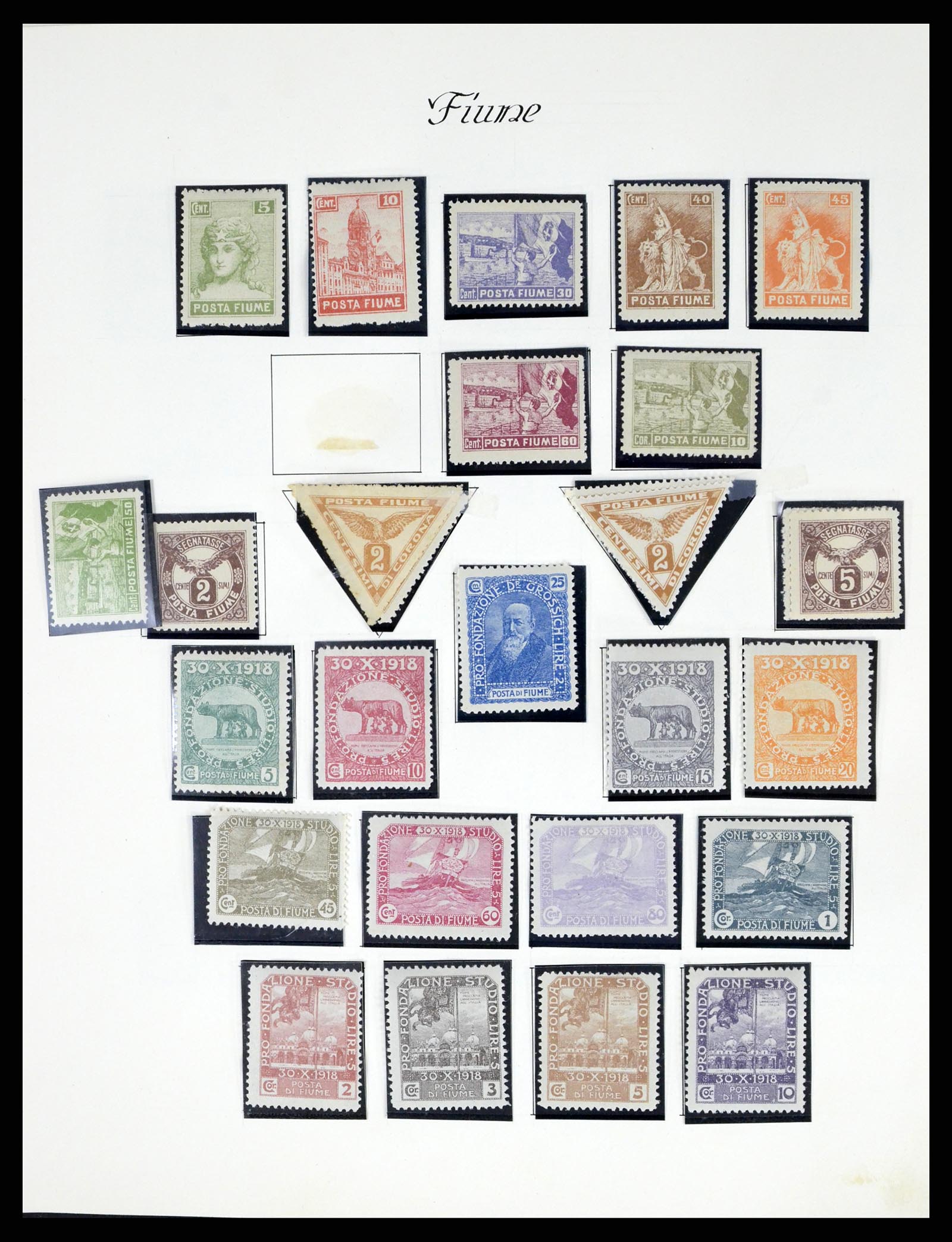 37865 002 - Postzegelverzameling 37865 Fiume 1920-1924.