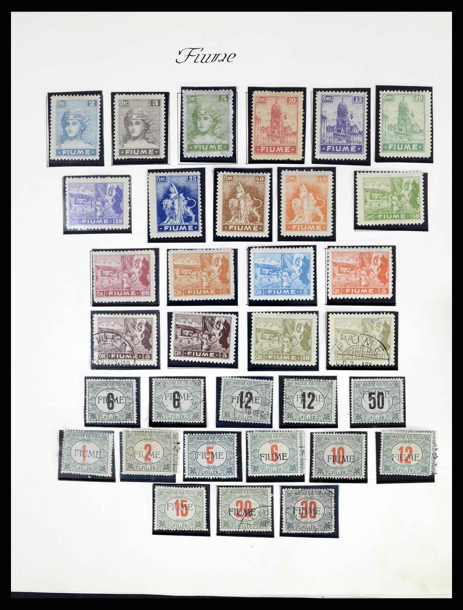 37865 003 - Postzegelverzameling 37865 Fiume 1920-1924.