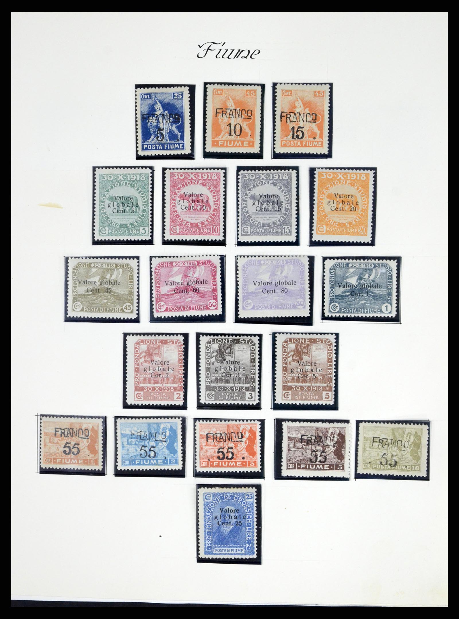 37865 004 - Postzegelverzameling 37865 Fiume 1920-1924.