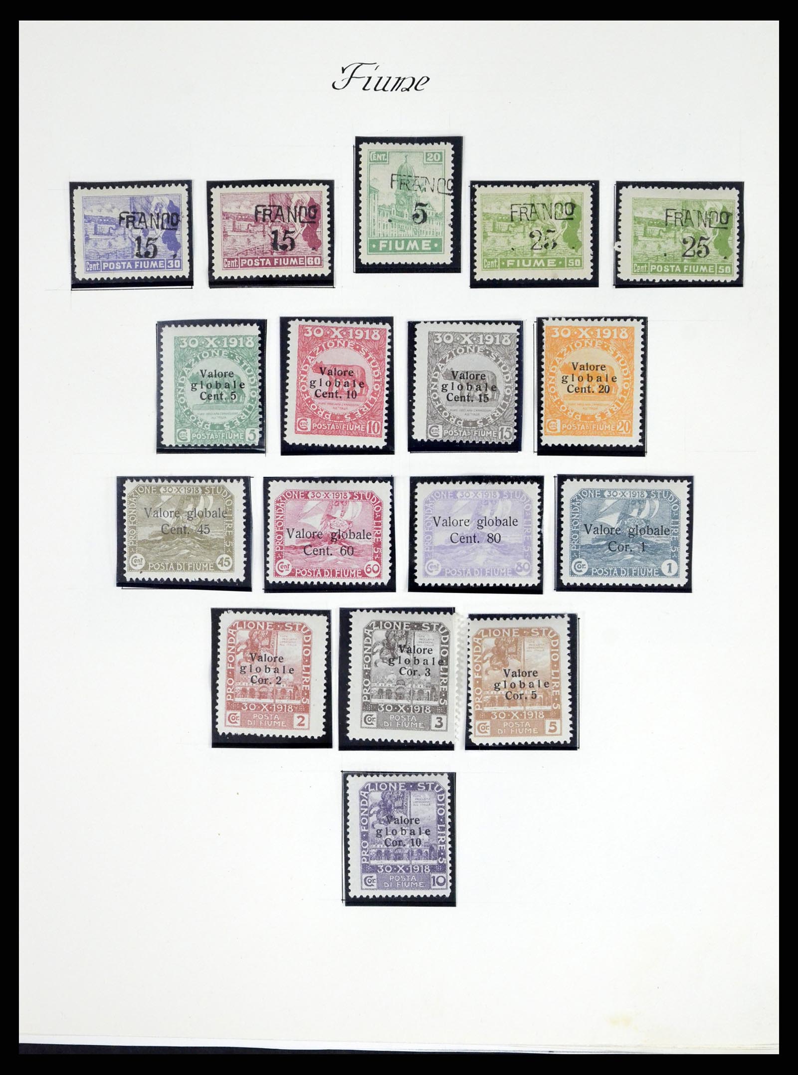 37865 005 - Postzegelverzameling 37865 Fiume 1920-1924.