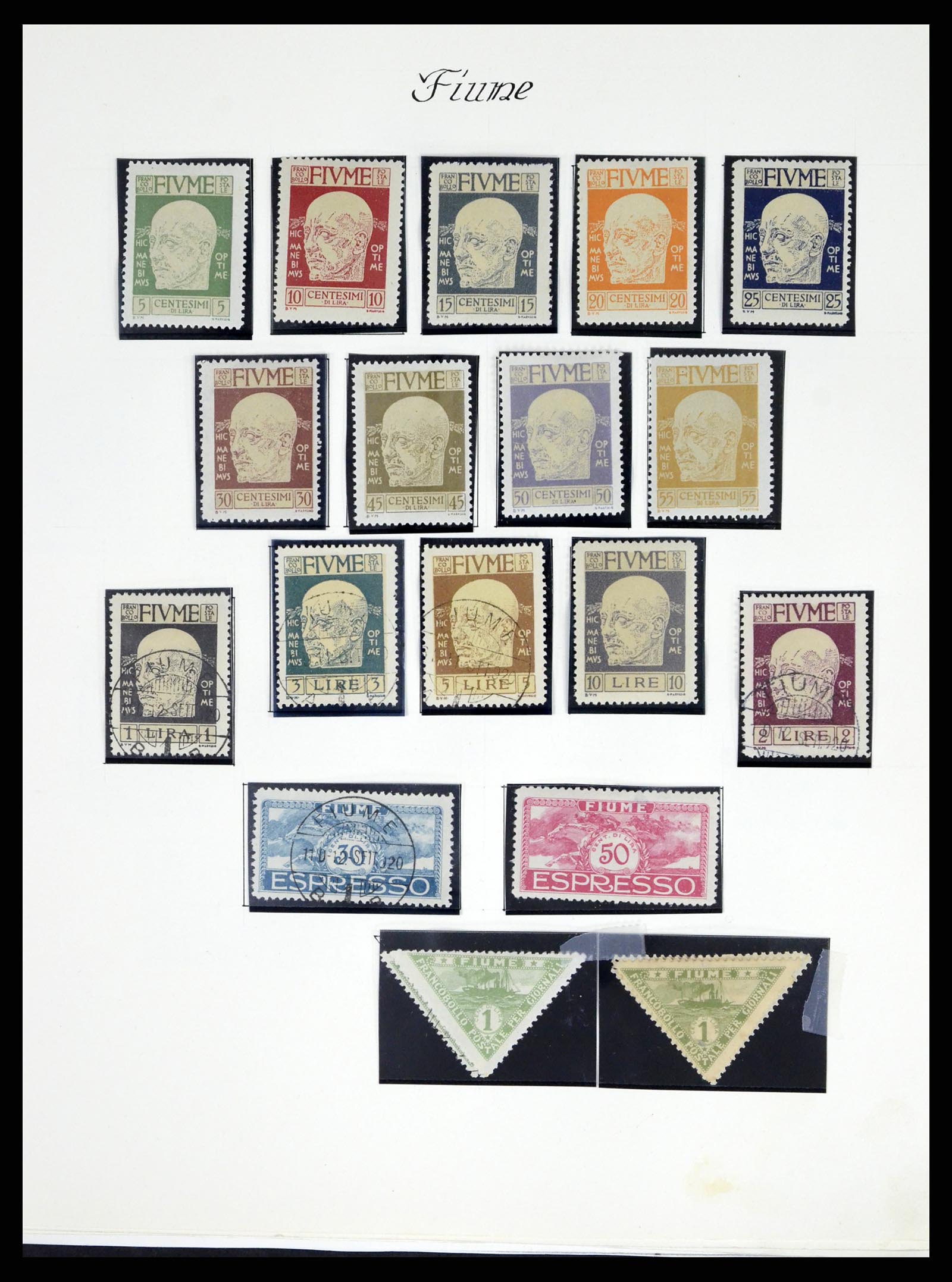 37865 006 - Postzegelverzameling 37865 Fiume 1920-1924.