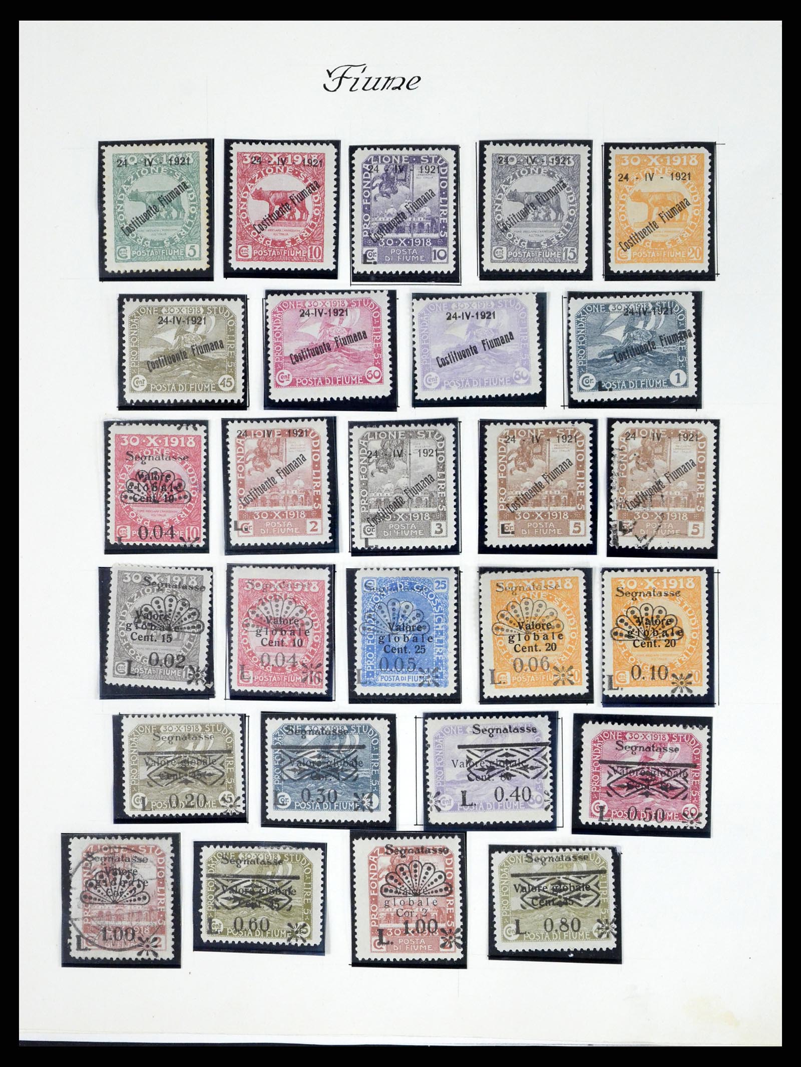 37865 008 - Postzegelverzameling 37865 Fiume 1920-1924.
