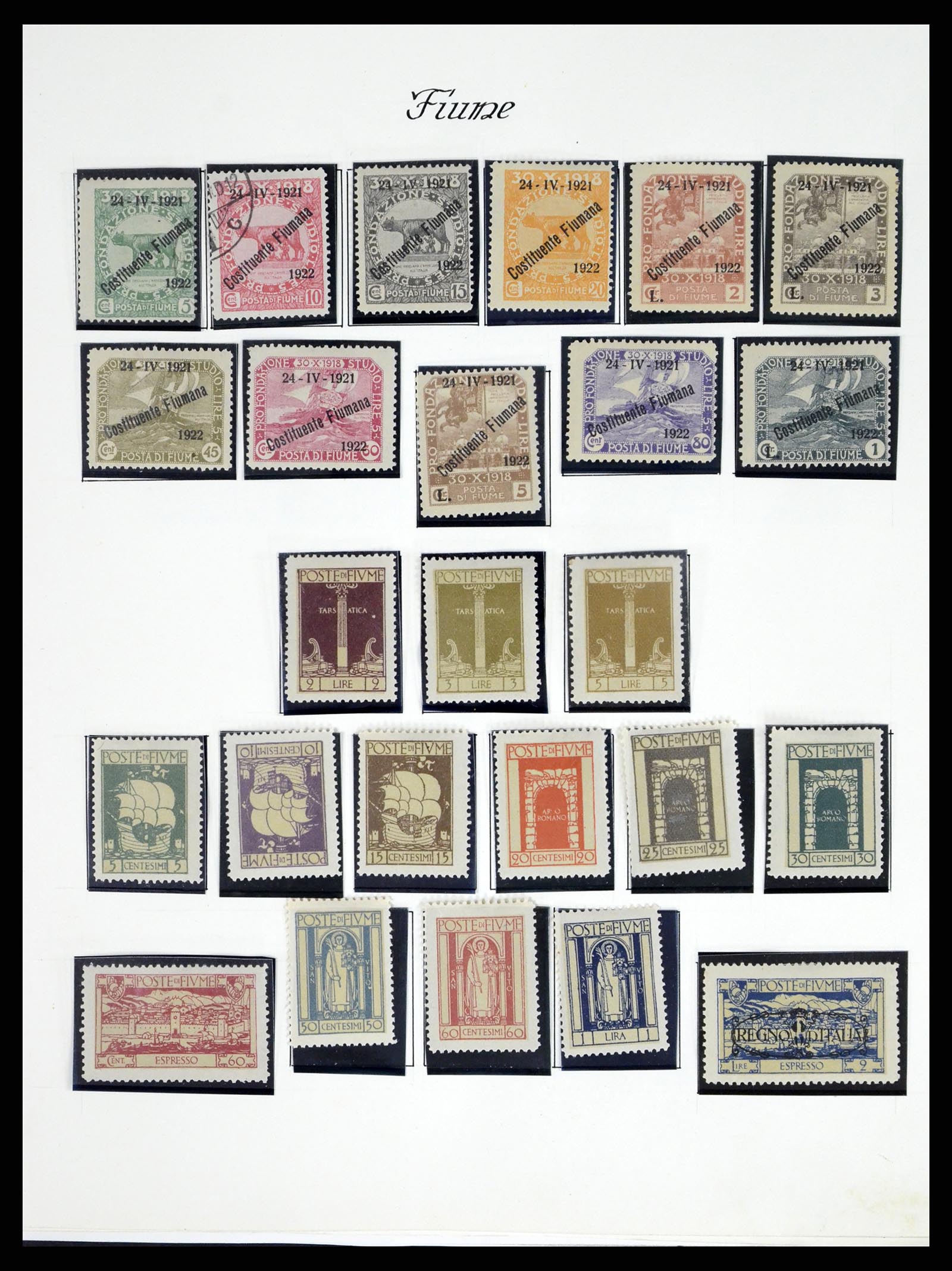 37865 009 - Postzegelverzameling 37865 Fiume 1920-1924.