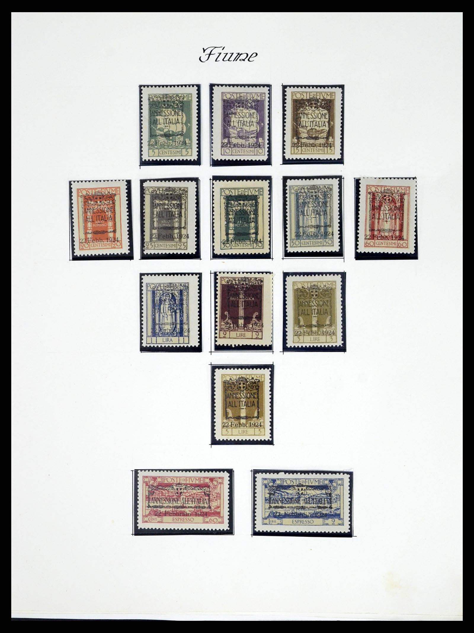 37865 010 - Stamp Collection 37865 Fiume 1920-1924.