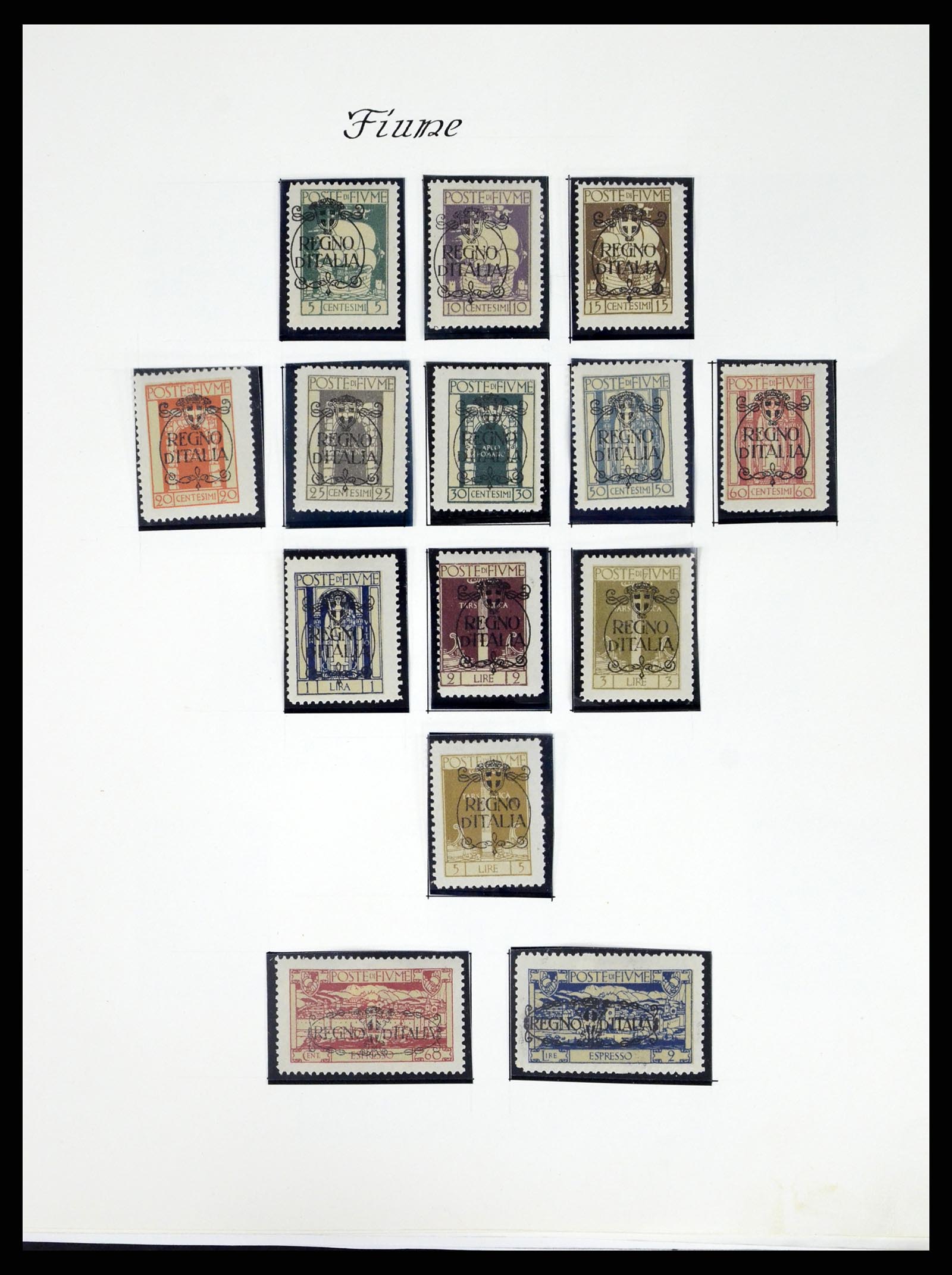 37865 011 - Postzegelverzameling 37865 Fiume 1920-1924.